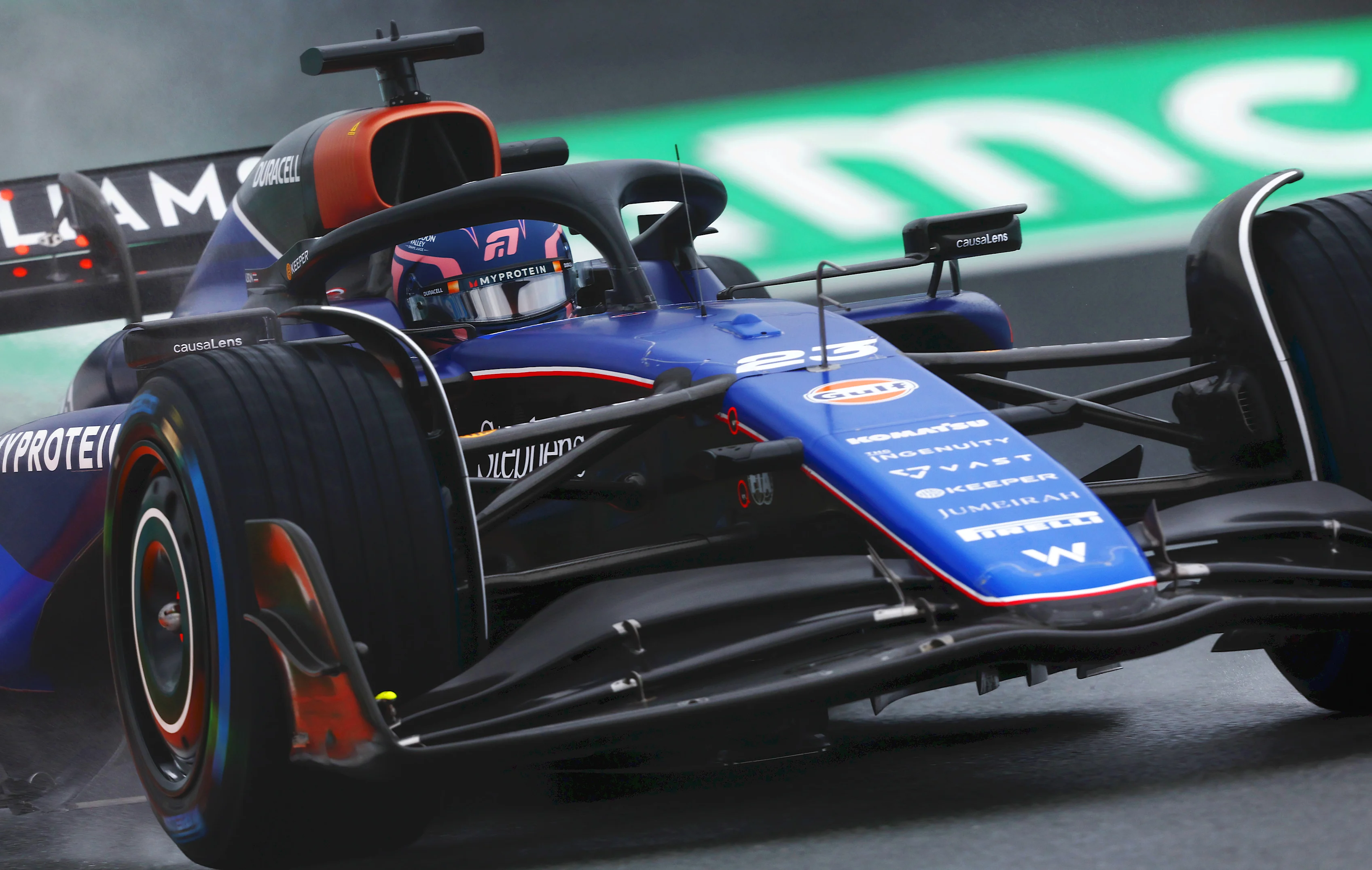 ZANDVOORT, NETHERLANDS - AUGUST 23: Alexander Albon of Thailand driving the (23) Williams FW46 Mercedes on track during practice ahead of the F1 Grand Prix of Netherlands at Circuit Zandvoort on August 23, 2024 in Zandvoort, Netherlands. (Photo by Joe Portlock/Getty Images)