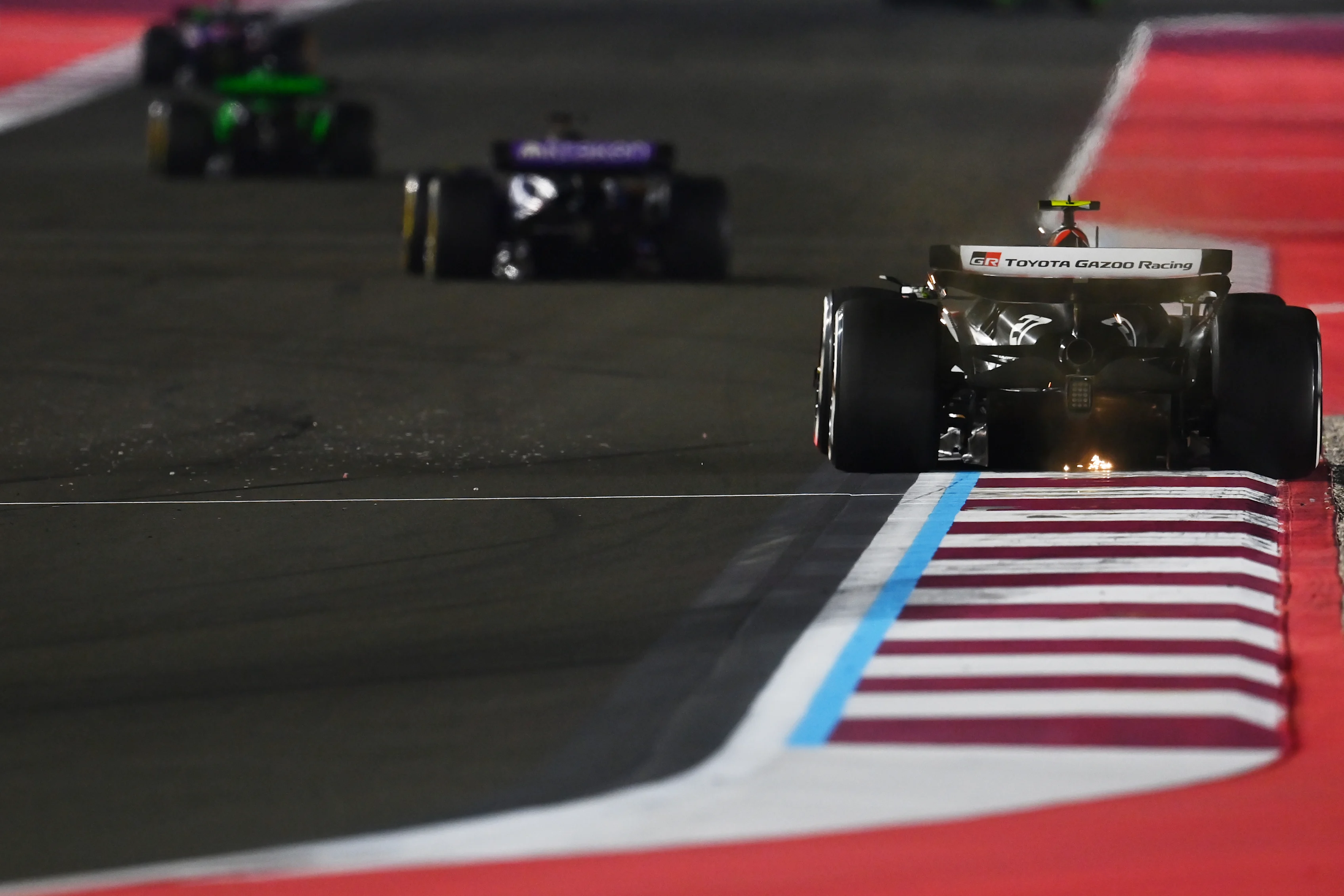 LUSAIL CITY, QATAR - DECEMBER 01: Nico Hulkenberg of Germany driving the (27) Haas F1 VF-24 Ferrari on track during the F1 Grand Prix of Qatar at Lusail International Circuit on December 01, 2024 in Lusail City, Qatar. (Photo by James Sutton - Formula 1/Formula 1 via Getty Images)