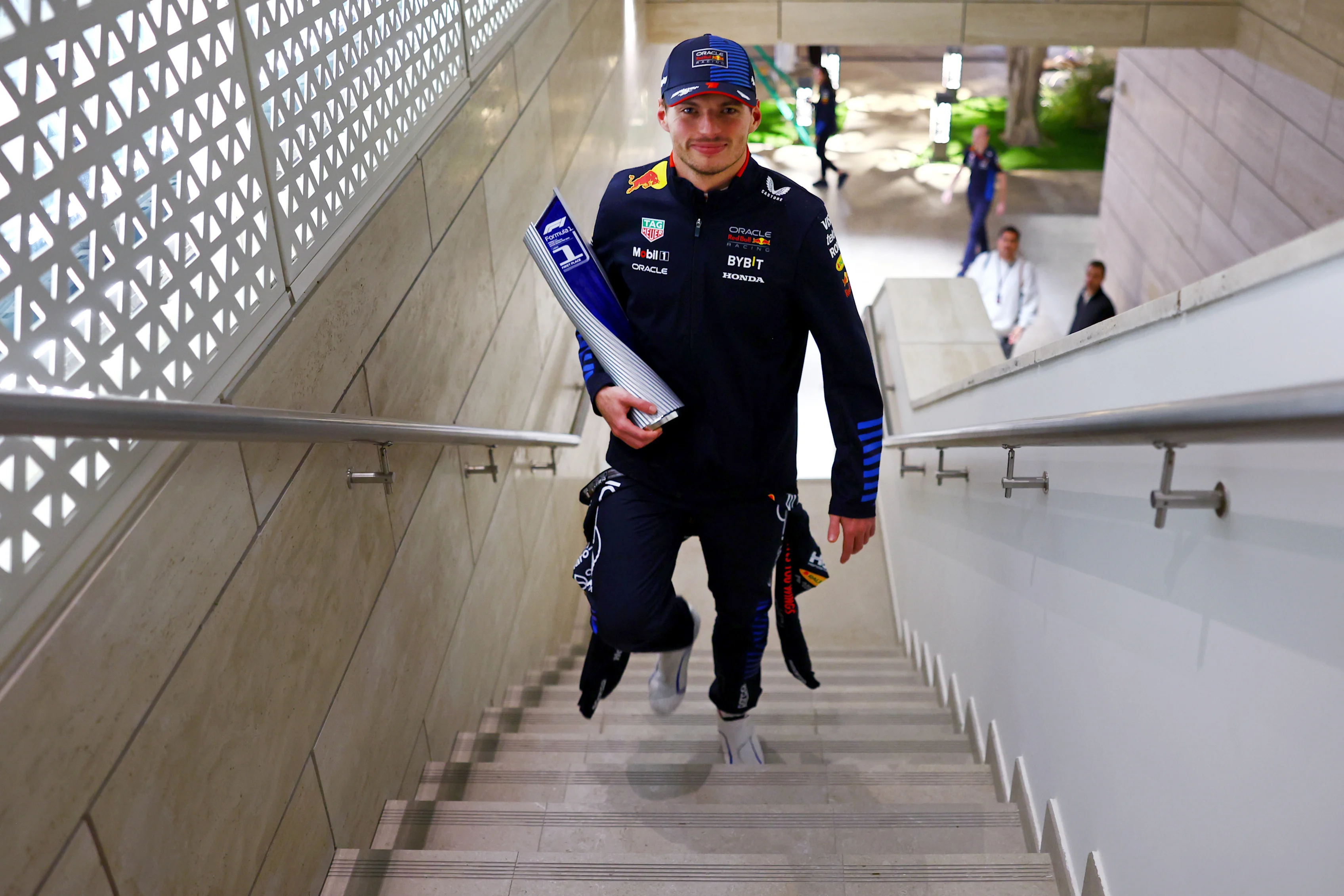 LUSAIL CITY, QATAR - DECEMBER 01: Race winner Max Verstappen of the Netherlands and Oracle Red Bull