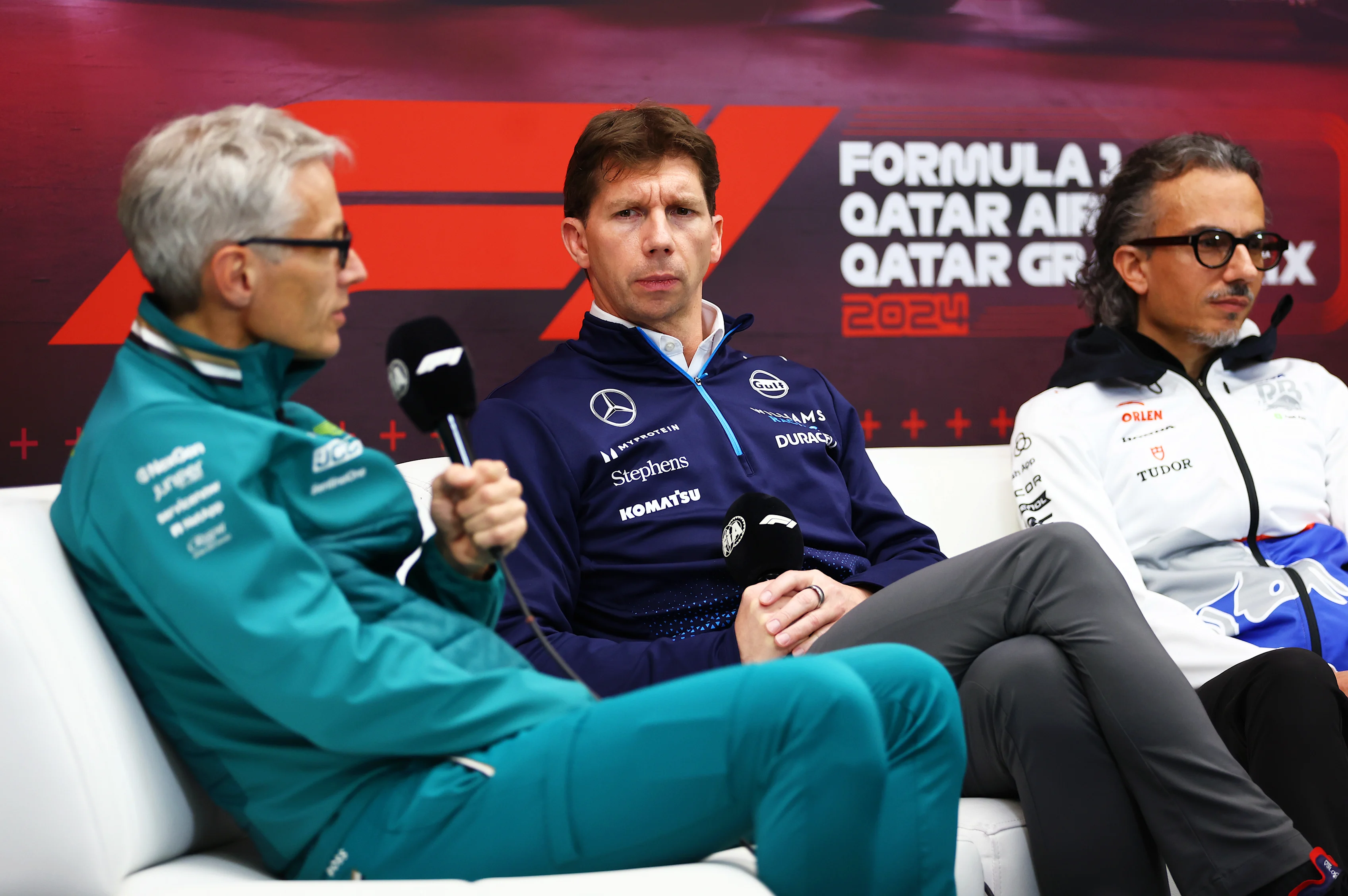 James Vowles, Team Principal of Williams attends the press conference for the F1 Grand Prix of Qatar at Lusail International Circuit on November 29, 2024 in Lusail City, Qatar. (Photo by Bryn Lennon - Formula 1/Formula 1 via Getty Images)