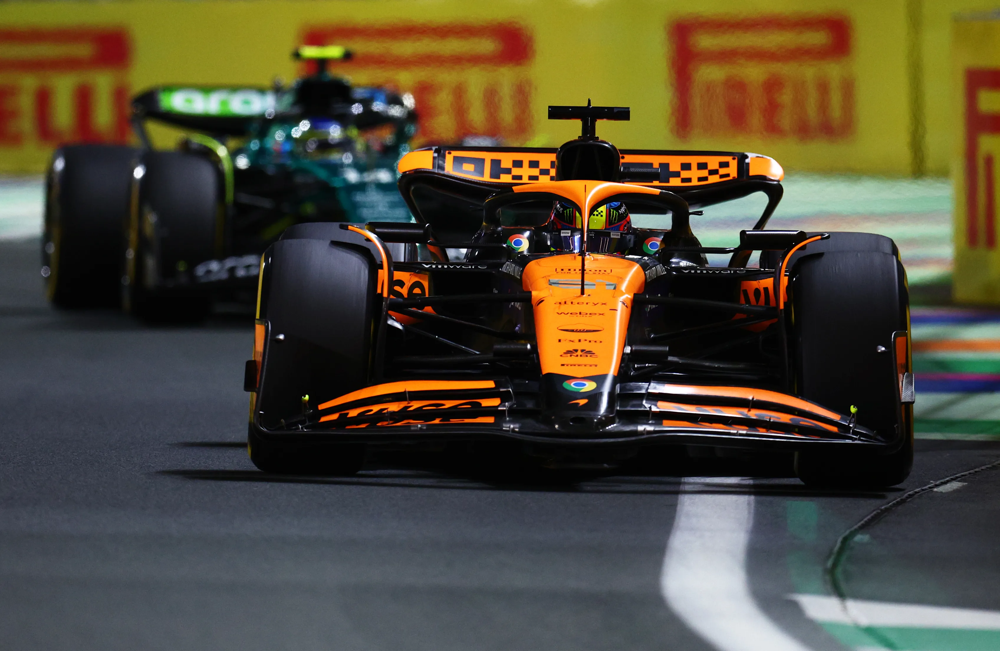 JEDDAH, SAUDI ARABIA - MARCH 09: Oscar Piastri of Australia driving the (81) McLaren MCL38 Mercedes
