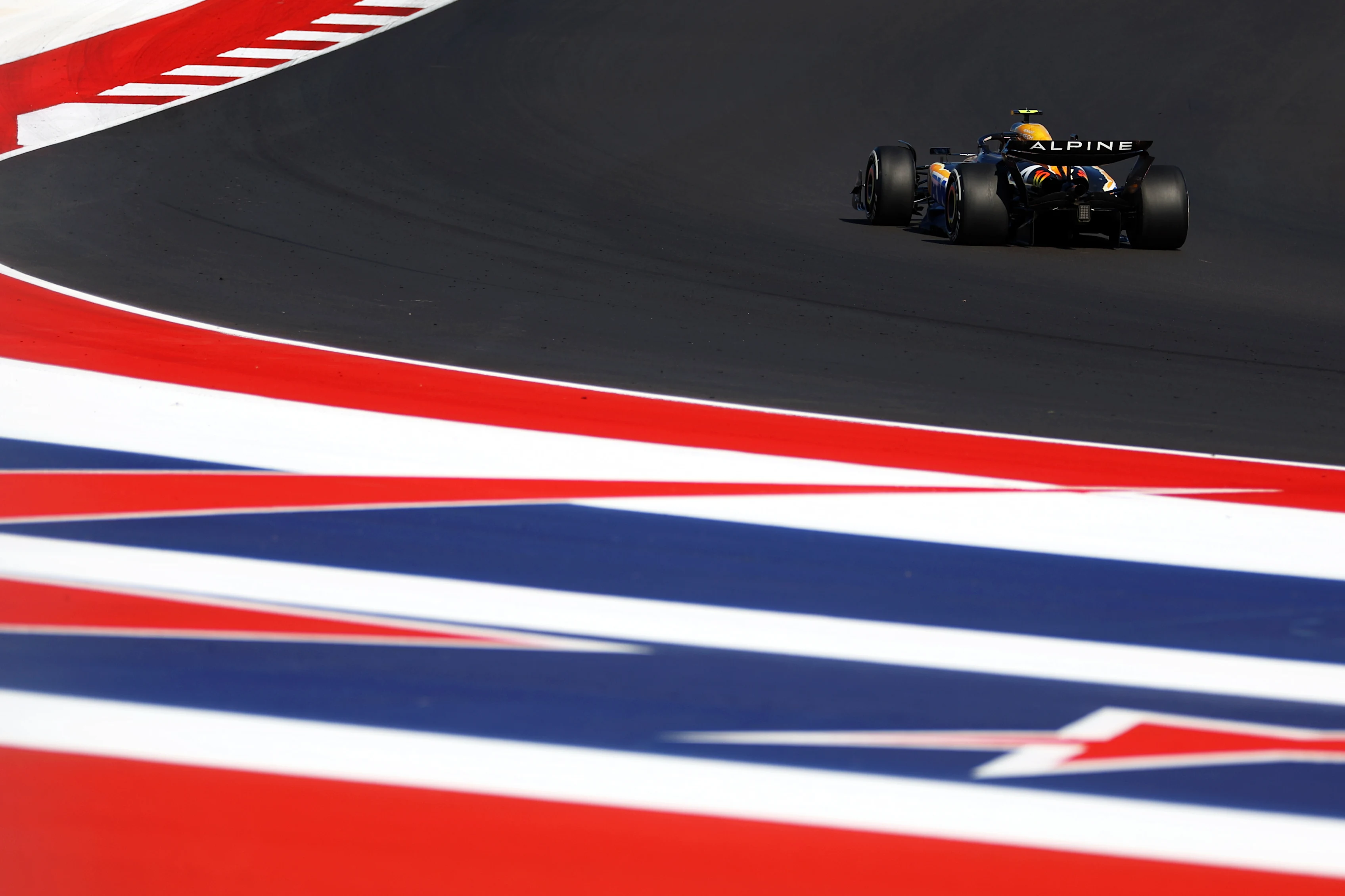 AUSTIN, TEXAS - OCTOBER 20: Pierre Gasly of France driving the (10) Alpine F1 A524 Renault on track during the F1 Grand Prix of United States at Circuit of The Americas on October 20, 2024 in Austin, Texas. (Photo by Bryn Lennon - Formula 1/Formula 1 via Getty Images)