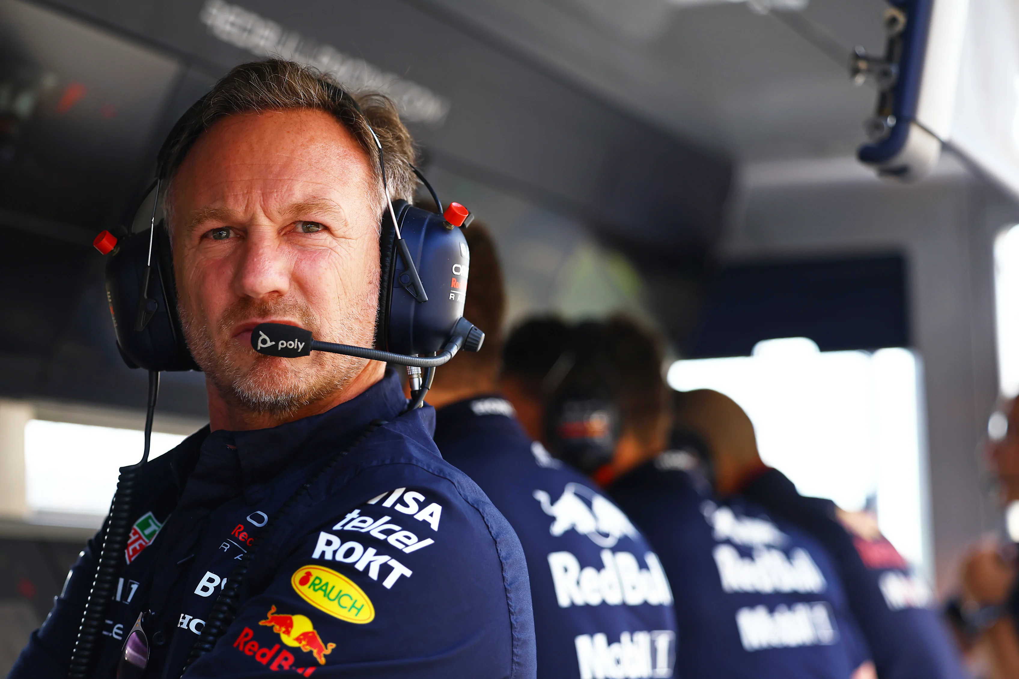 AUSTIN, TEXAS - OCTOBER 18: Oracle Red Bull Racing Team Principal Christian Horner looks on from