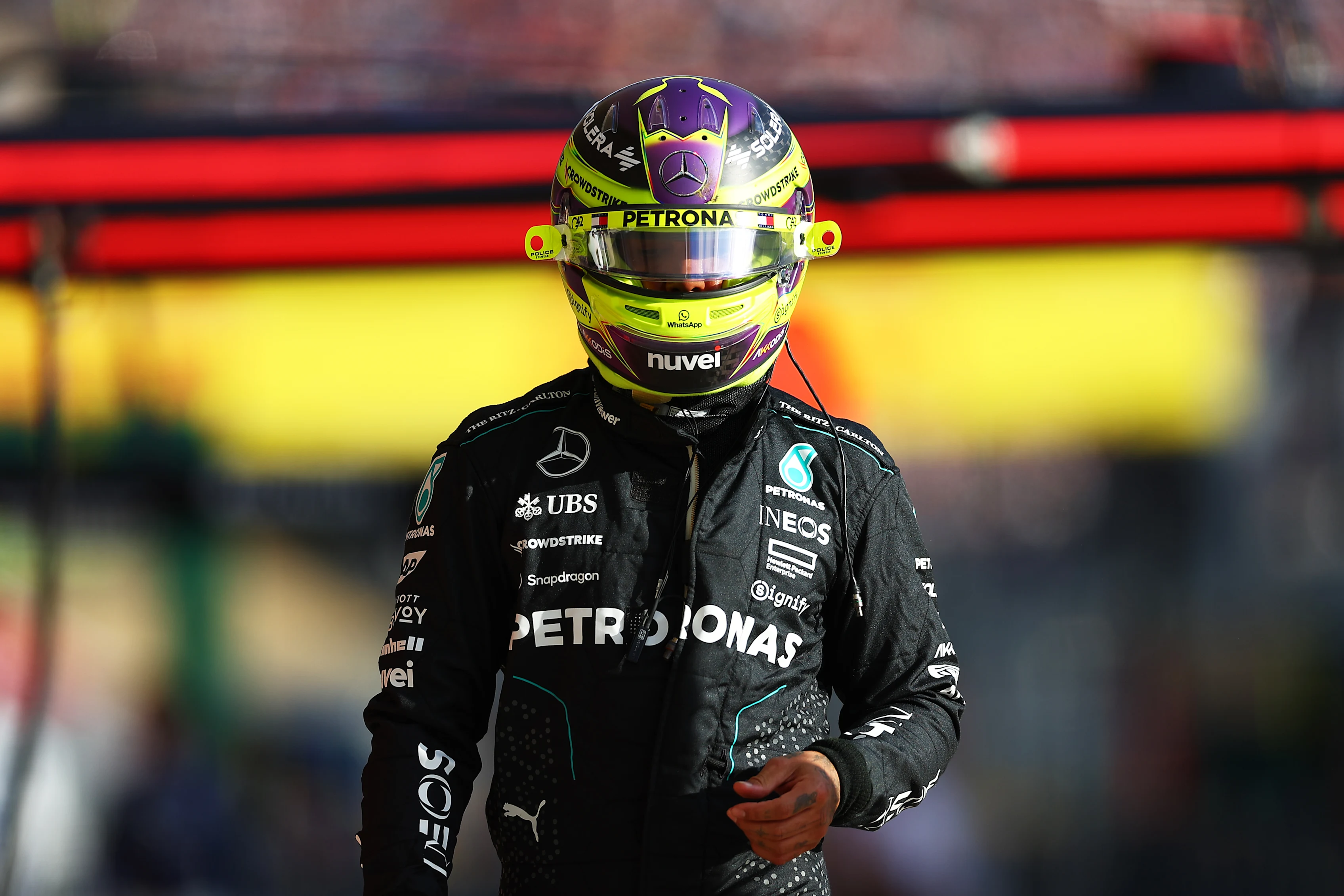 AUSTIN, TEXAS - OCTOBER 19: 19th placed qualifier Lewis Hamilton of Great Britain and Mercedes