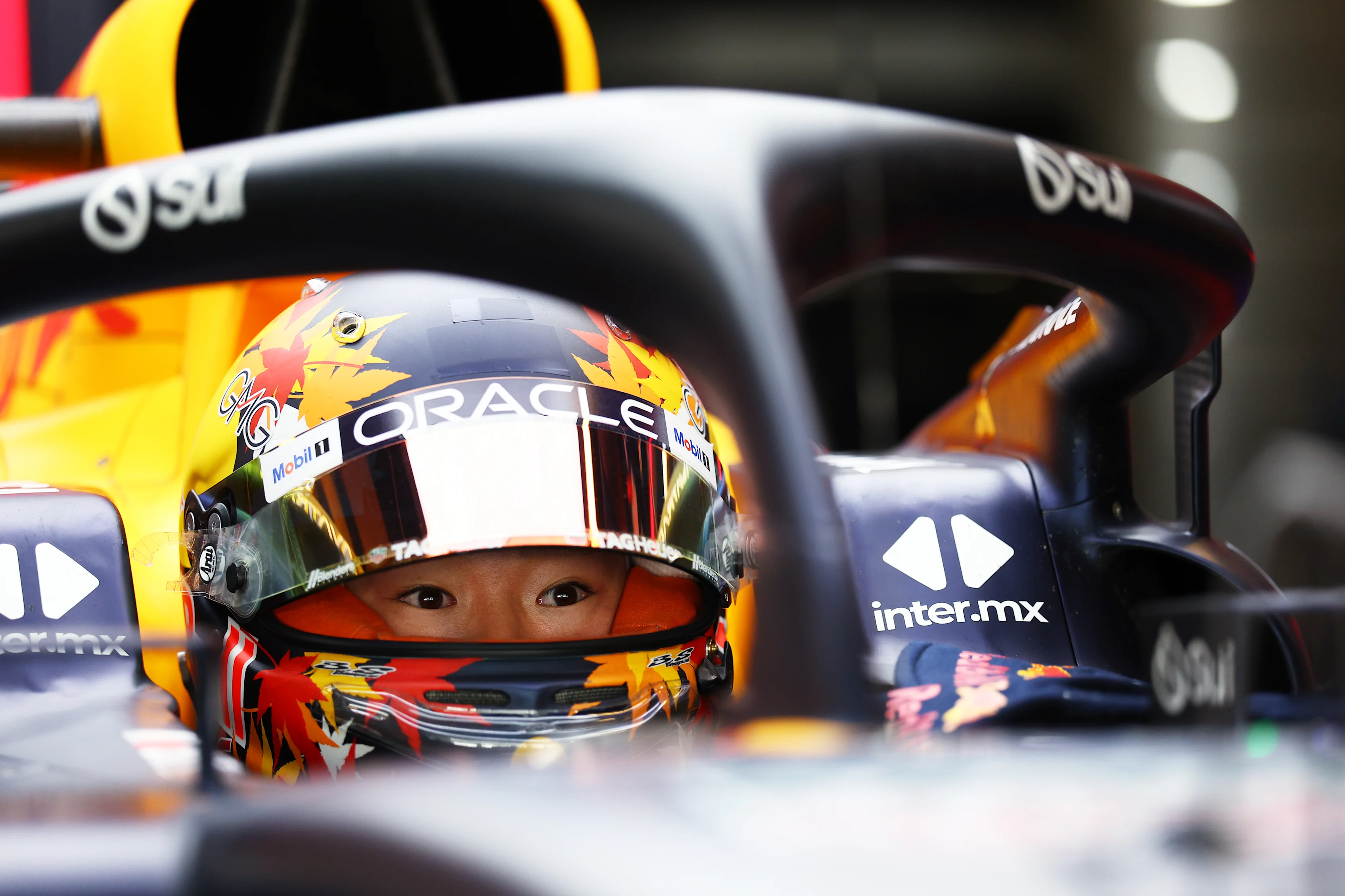 Yuki Tsunoda of Japan and Oracle Red Bull Racing prepares to drive in the garage during Formula 1 testing at Yas Marina Circuit on December 10, 2024 in Abu Dhabi, United Arab Emirates. (Photo by Clive Rose/Getty Images)
