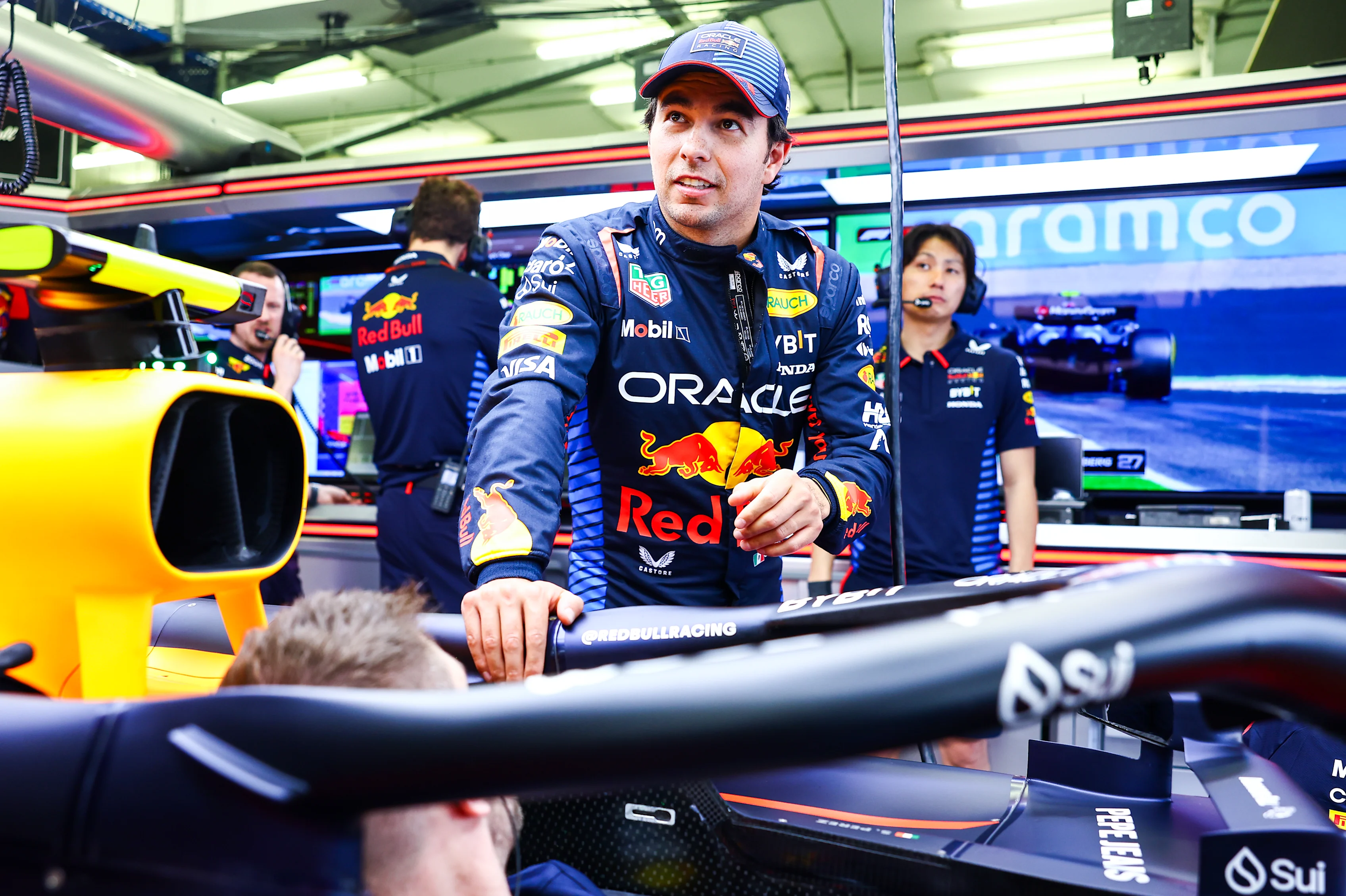 BAHRAIN, BAHRAIN - FEBRUARY 22: Sergio Perez of Mexico and Oracle Red Bull Racing prepares to drive