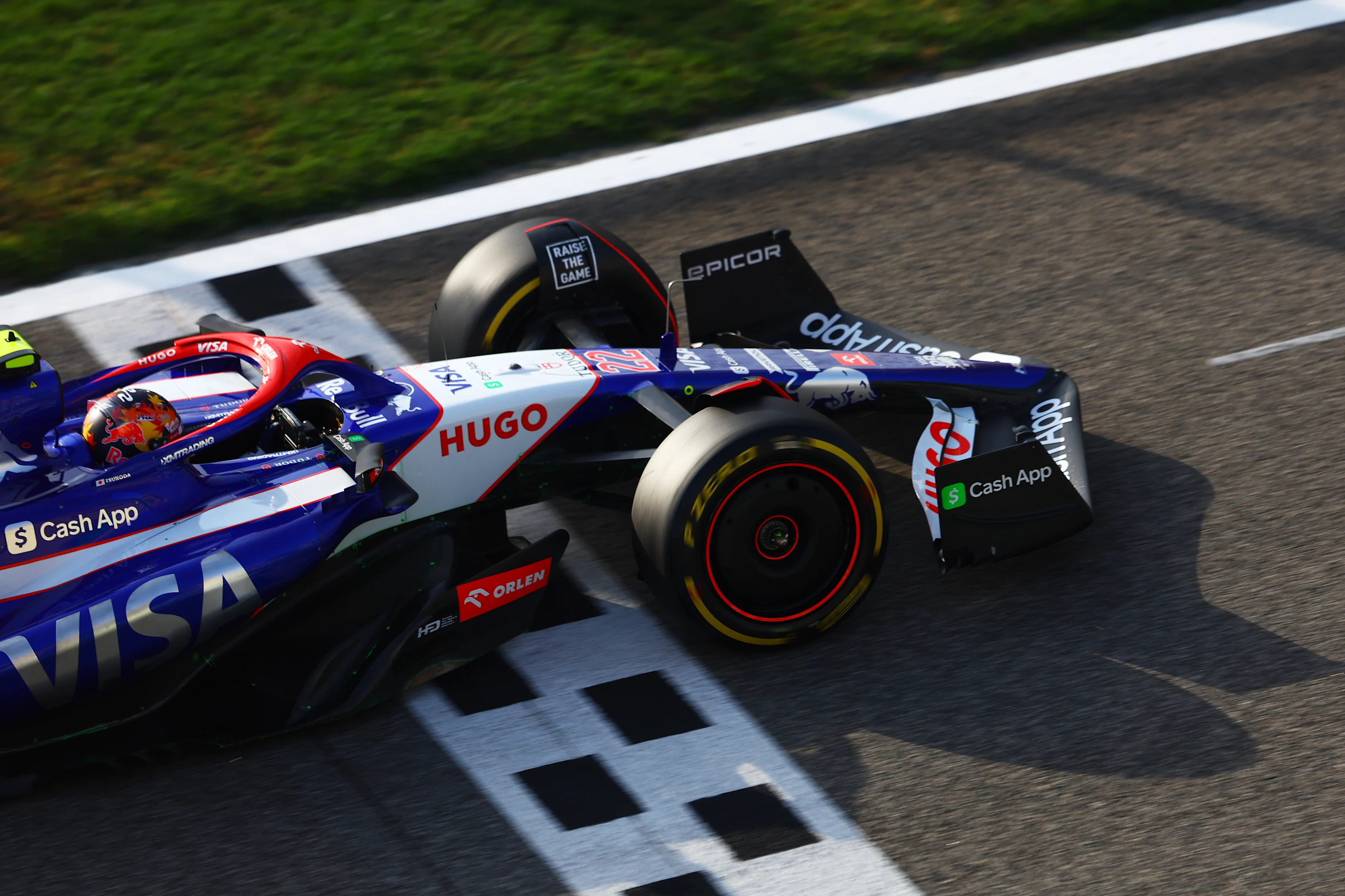 BAHRAIN, BAHRAIN - FEBRUARY 23: Yuki Tsunoda of Japan driving the (22) Visa Cash App RB VCARB 01 on