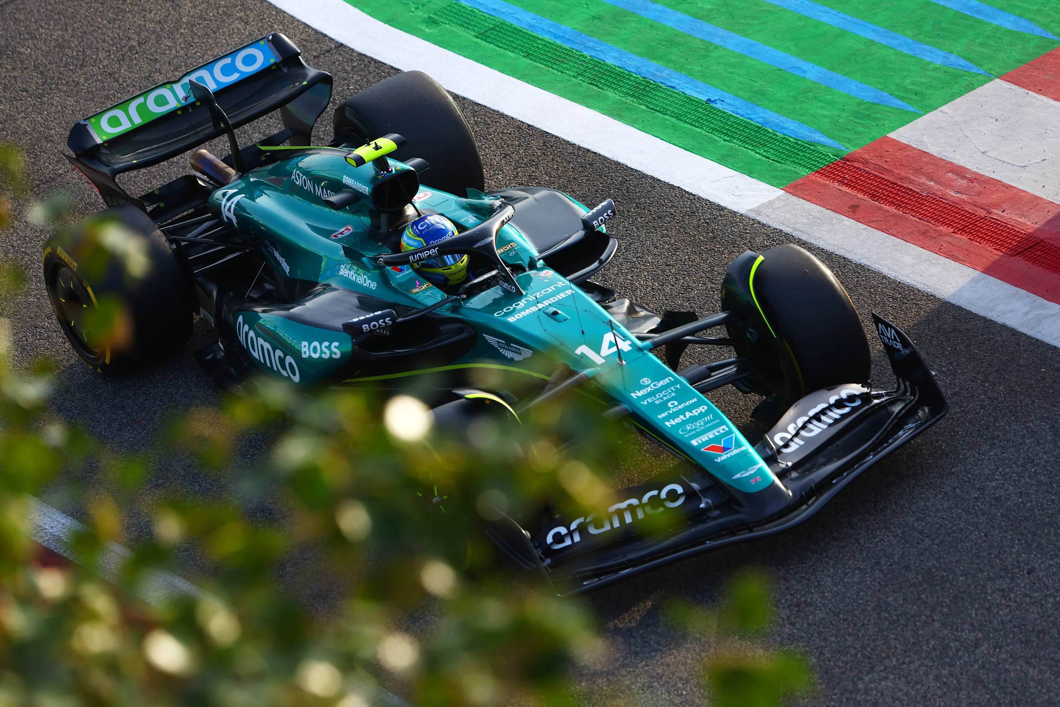 BAHRAIN, BAHRAIN - FEBRUARY 23: Fernando Alonso of Spain driving the (14) Aston Martin AMR24