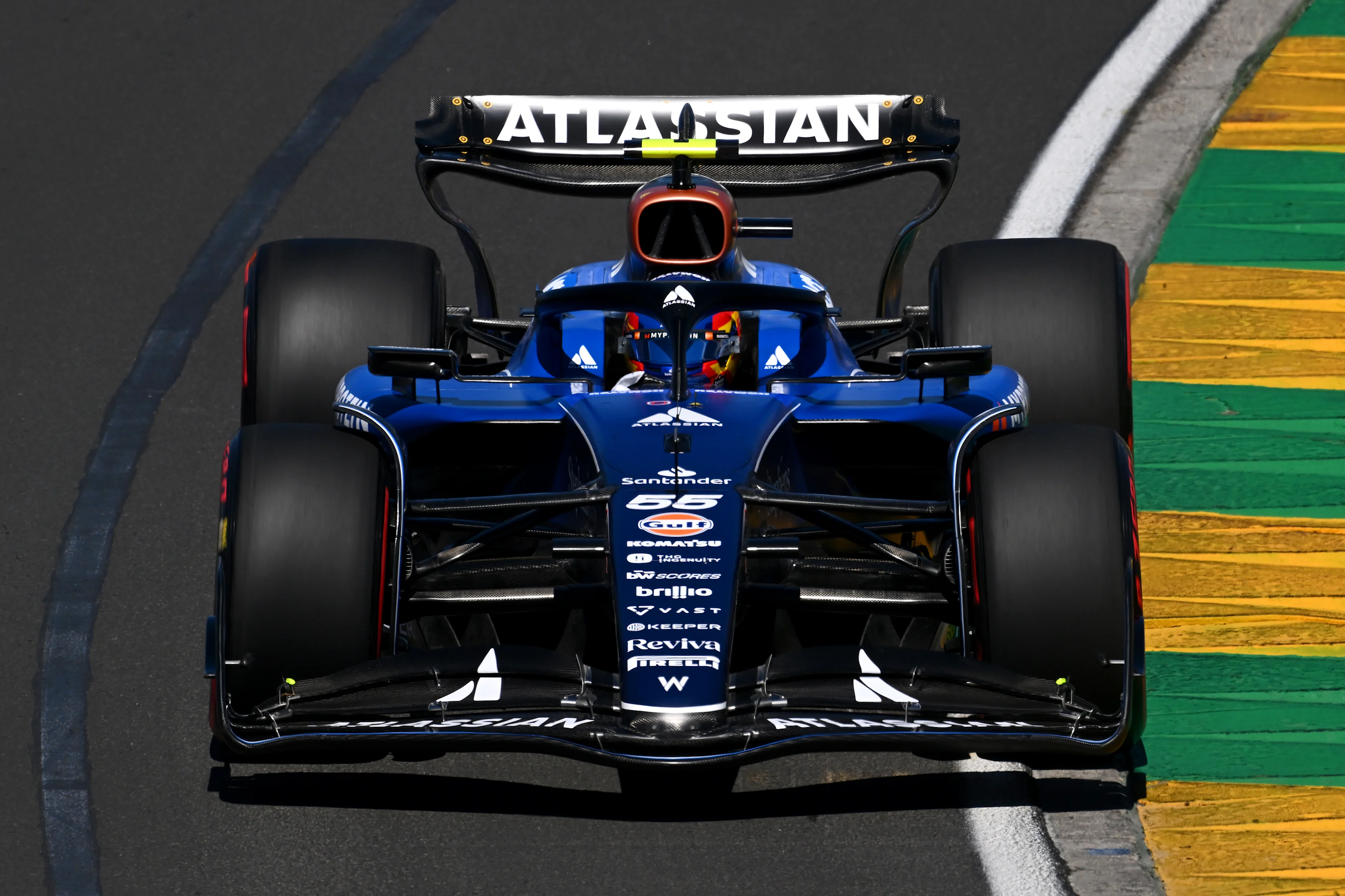 MELBOURNE, AUSTRALIA - MARCH 14: Carlos Sainz of Spain driving the (55) Williams FW47 Mercedes on