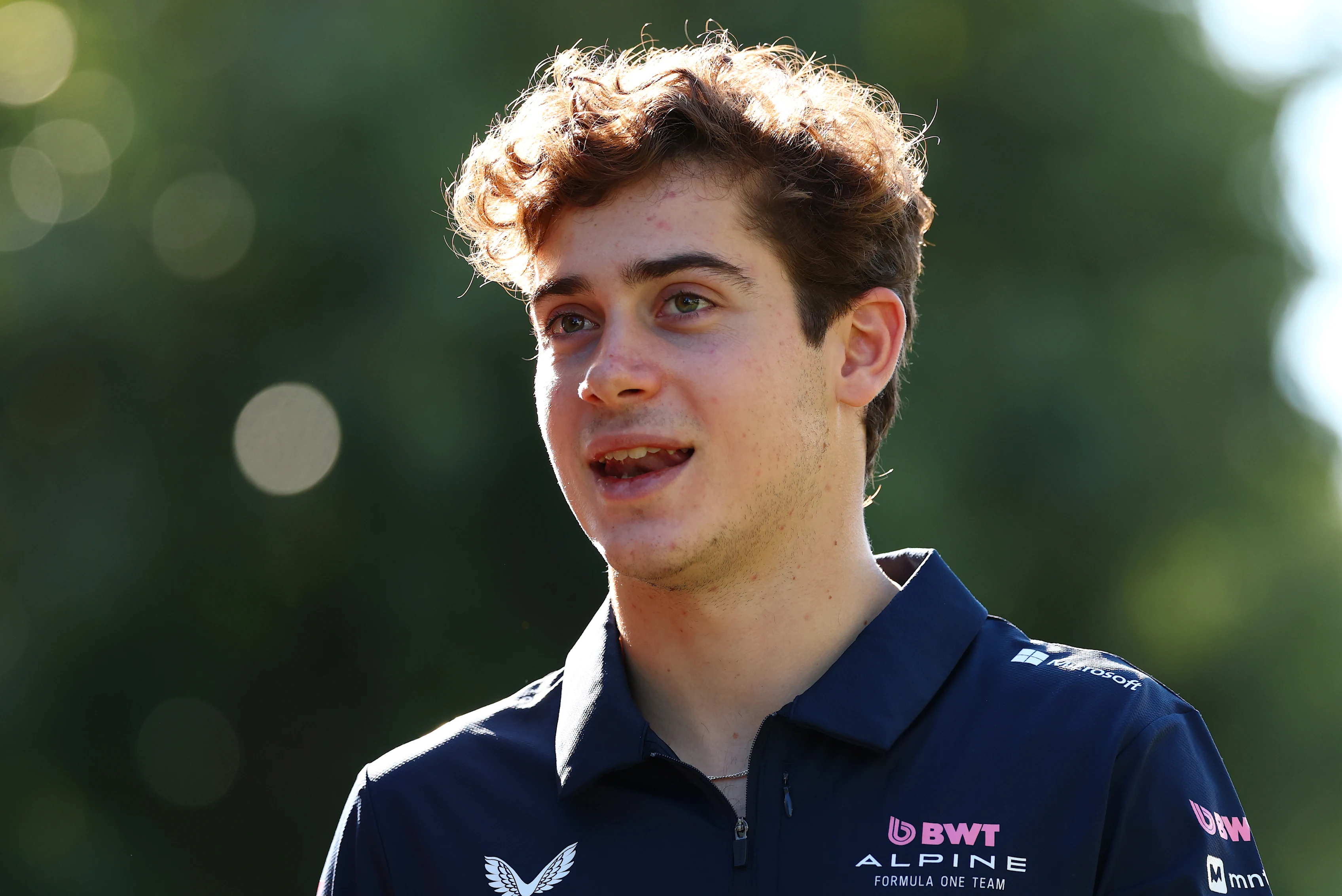 MELBOURNE, AUSTRALIA - MARCH 13: Franco Colapinto, Reserve Driver, Alpine F1 looks on during