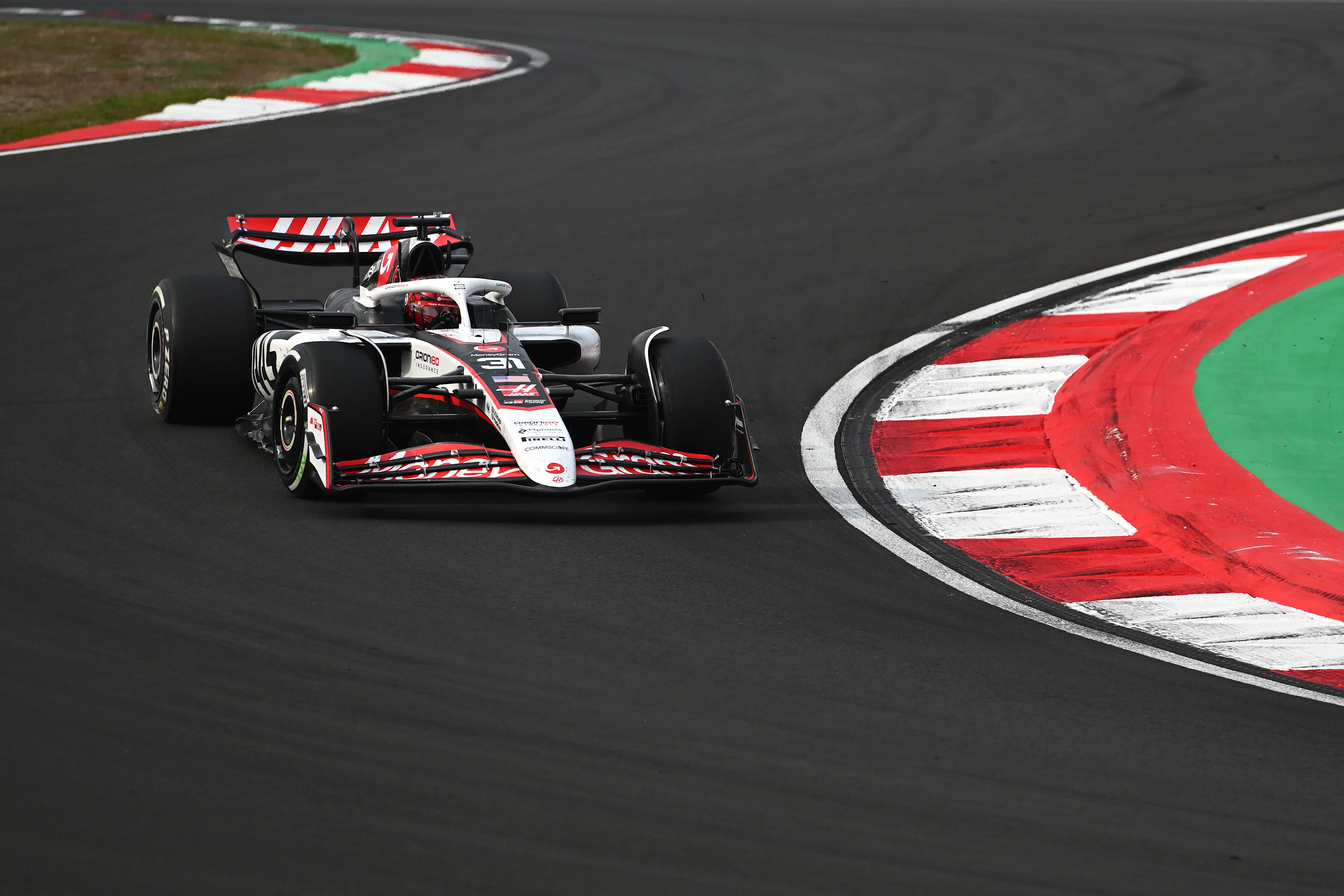 SHANGHAI, CHINA - MARCH 23: Esteban Ocon of France driving the (31) Haas F1 VF-25 Ferrari on track during the F1 Grand Prix of China at Shanghai International Circuit on March 23, 2025 in Shanghai, China. (Photo by Rudy Carezzevoli/Getty Images)