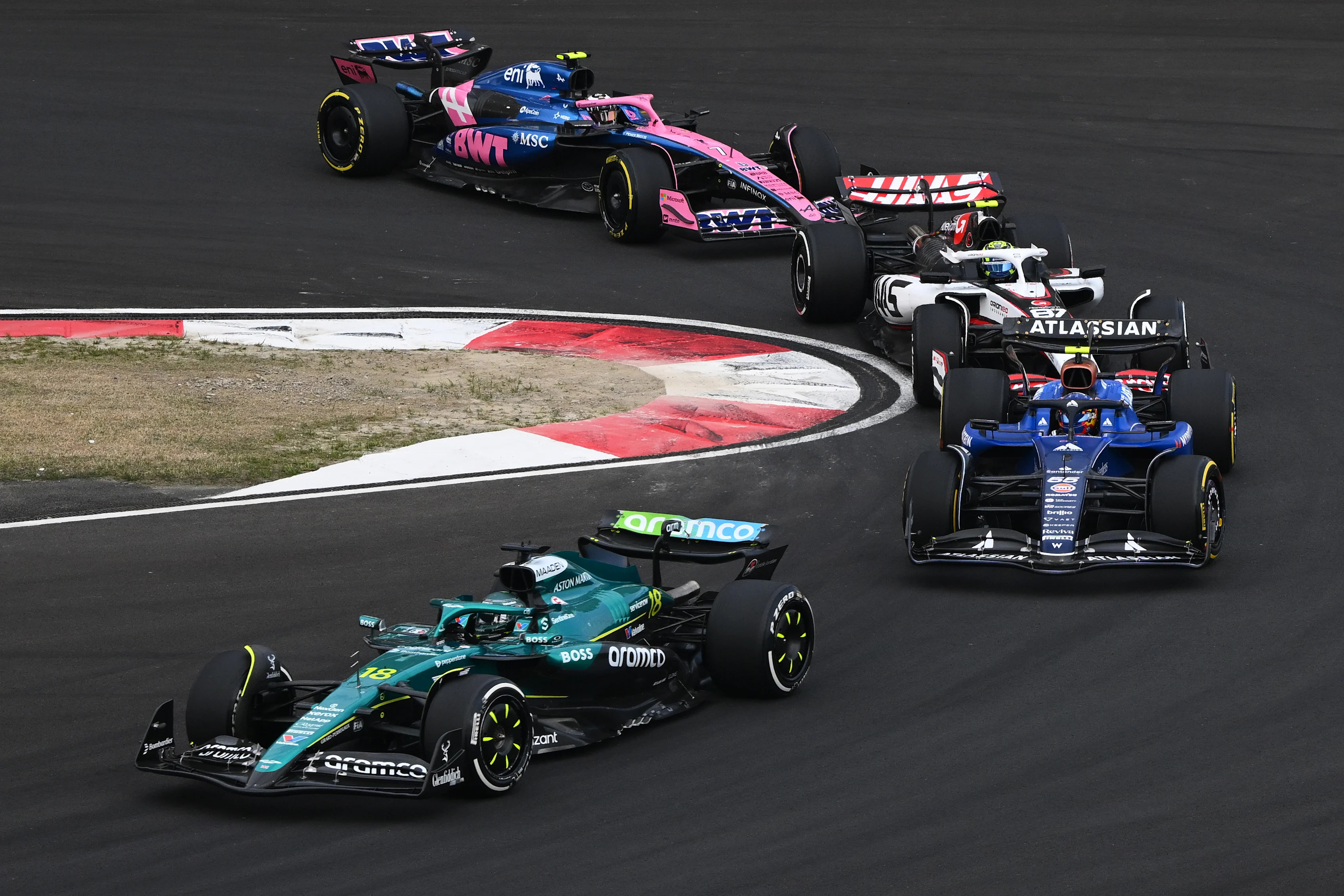 SHANGHAI, CHINA - MARCH 23: Lance Stroll of Canada driving the (18) Aston Martin F1 Team AMR25