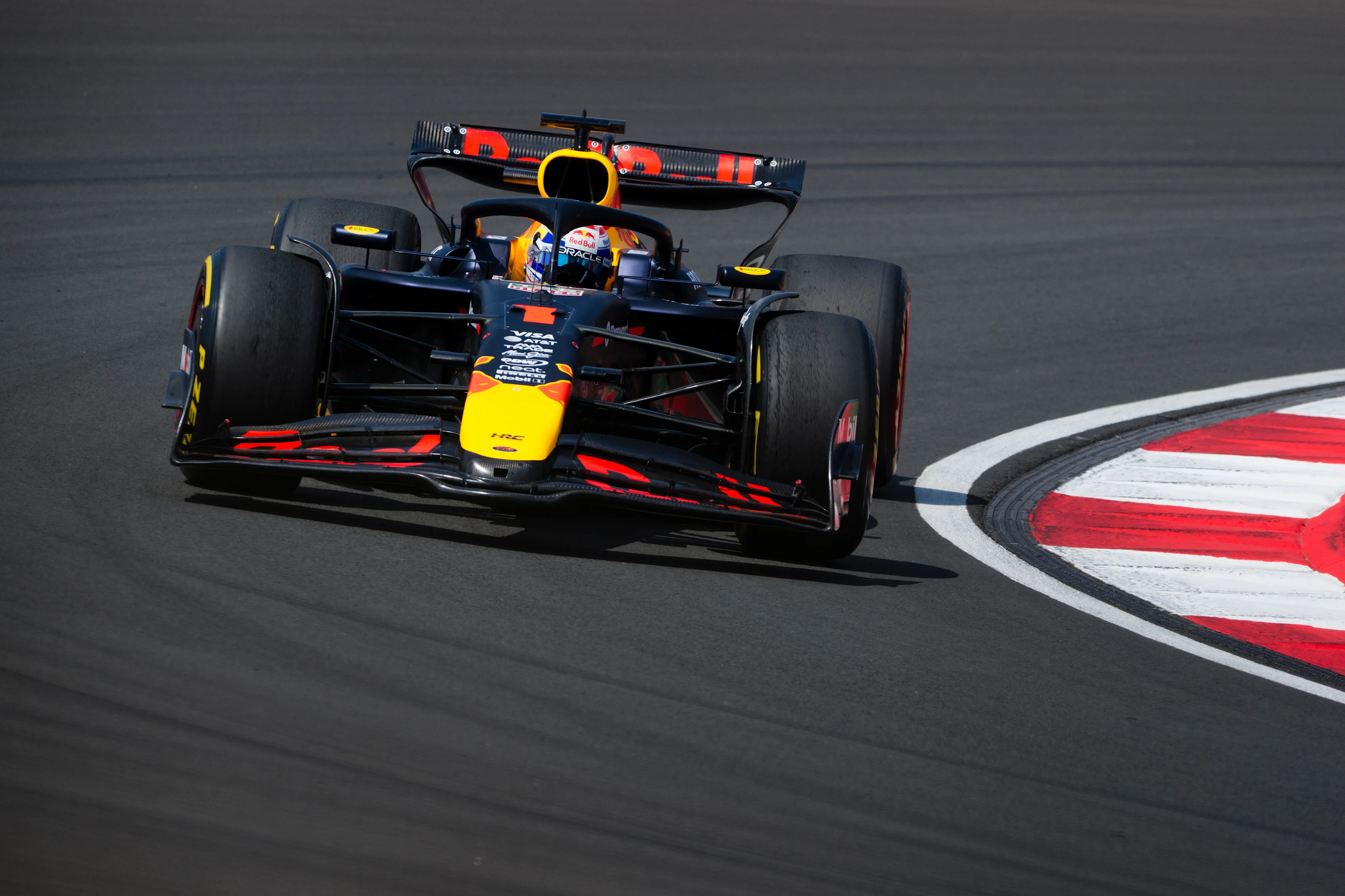 SHANGHAI, CHINA - MARCH 22: Max Verstappen of the Netherlands driving the (1) Oracle Red Bull Racing RB21 on track during the Sprint ahead of the F1 Grand Prix of China at Shanghai International Circuit on March 22, 2025 in Shanghai, China. (Photo by Rudy Carezzevoli/Getty Images)