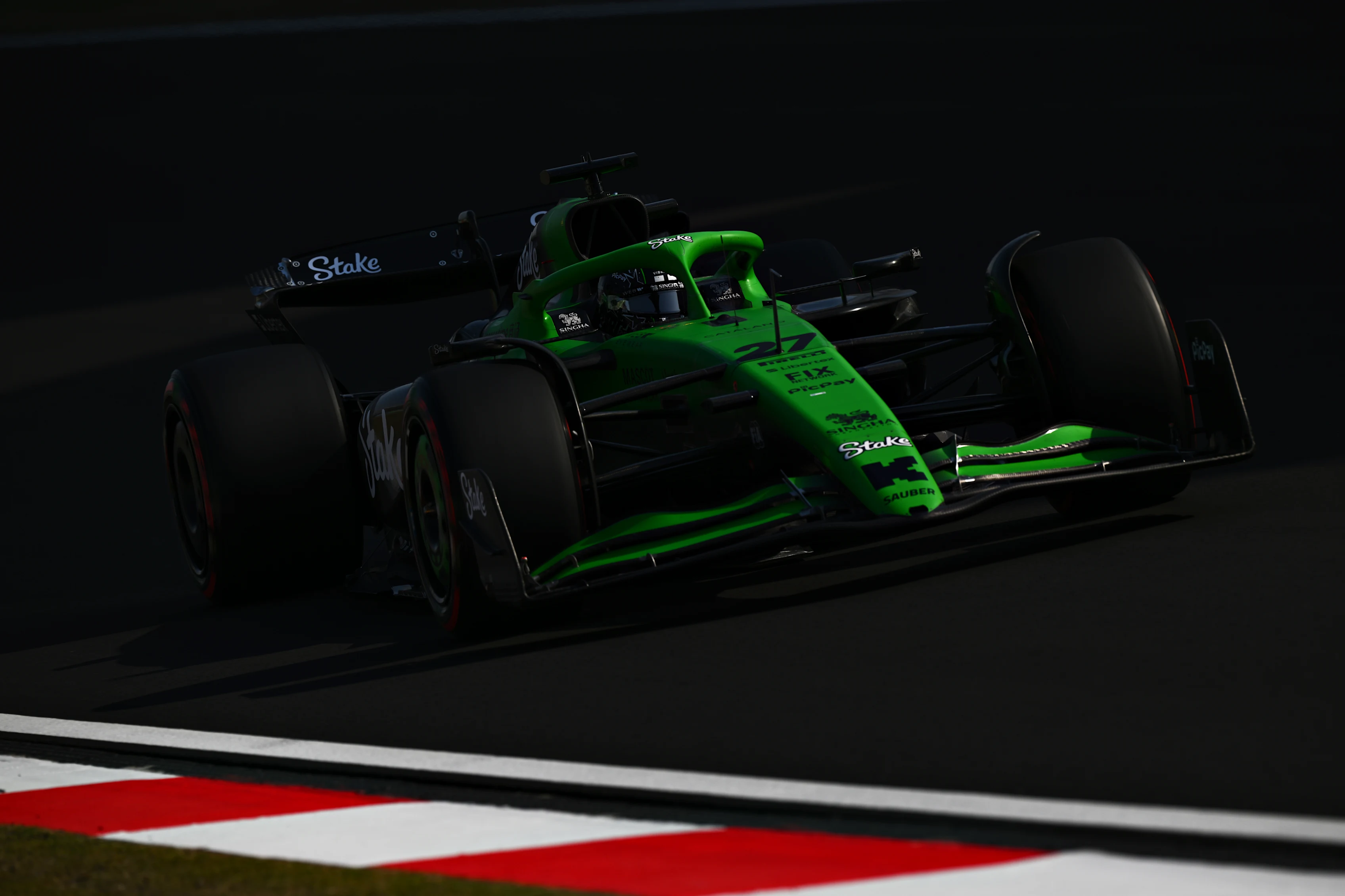 SHANGHAI, CHINA - MARCH 22: Nico Hulkenberg of Germany driving the (27) Kick Sauber C45 Ferrari on track during qualifying ahead of the F1 Grand Prix of China at Shanghai International Circuit on March 22, 2025 in Shanghai, China. (Photo by Clive Mason/Getty Images)