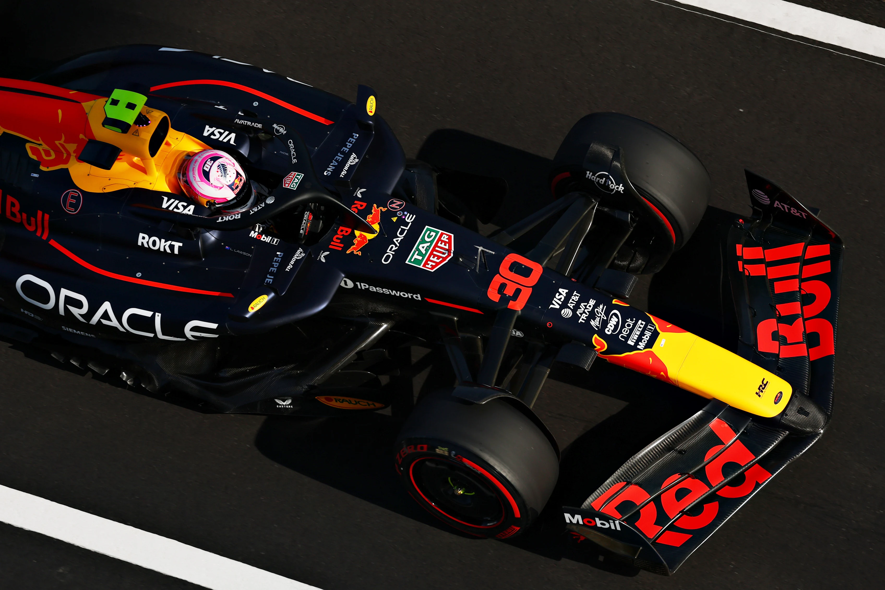 SHANGHAI, CHINA - MARCH 22: Liam Lawson of New Zealand driving the (30) Oracle Red Bull Racing RB21