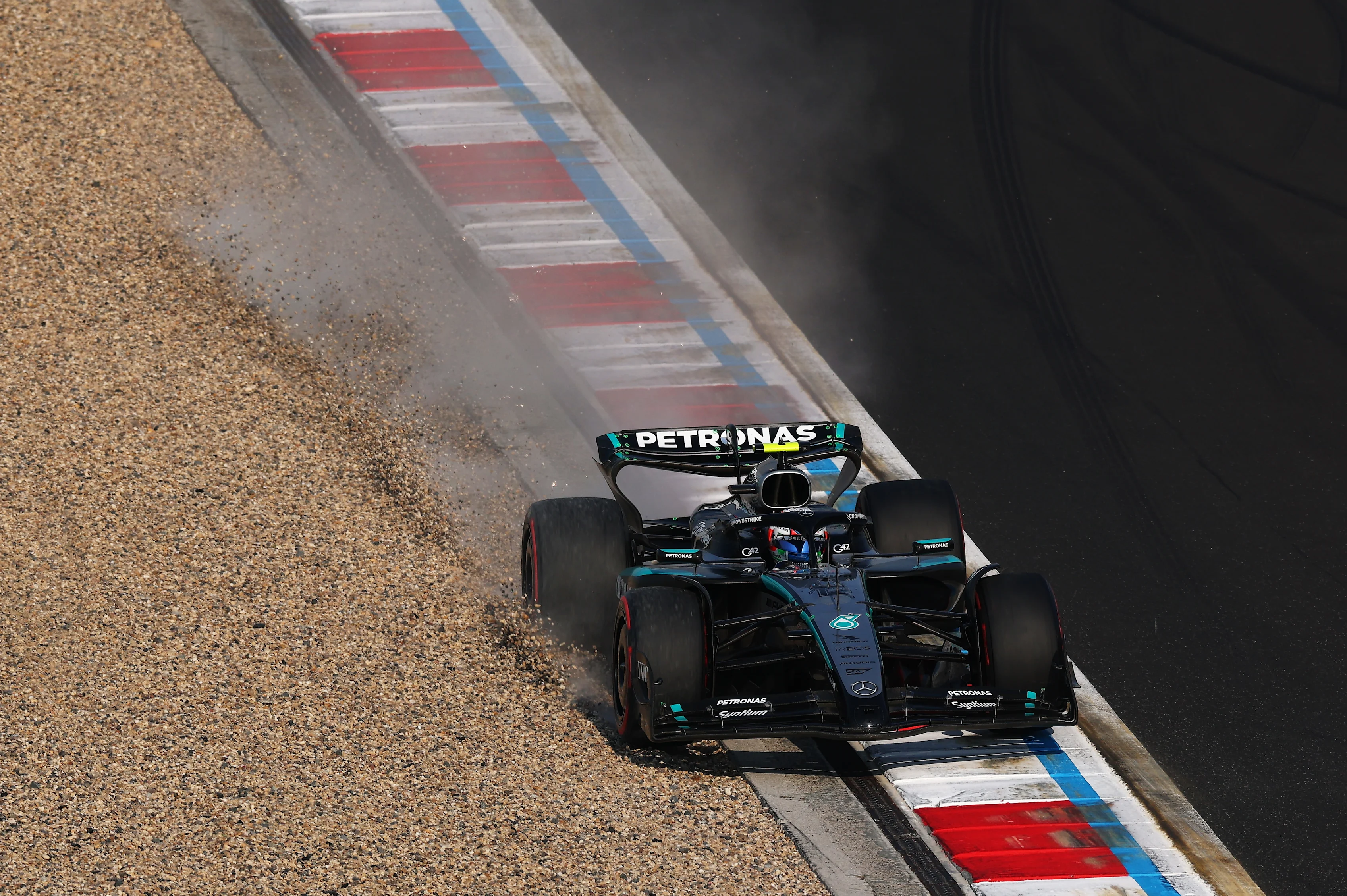 SHANGHAI, CHINA - MARCH 22: Andrea Kimi Antonelli of Italy driving the (12) Mercedes AMG Petronas