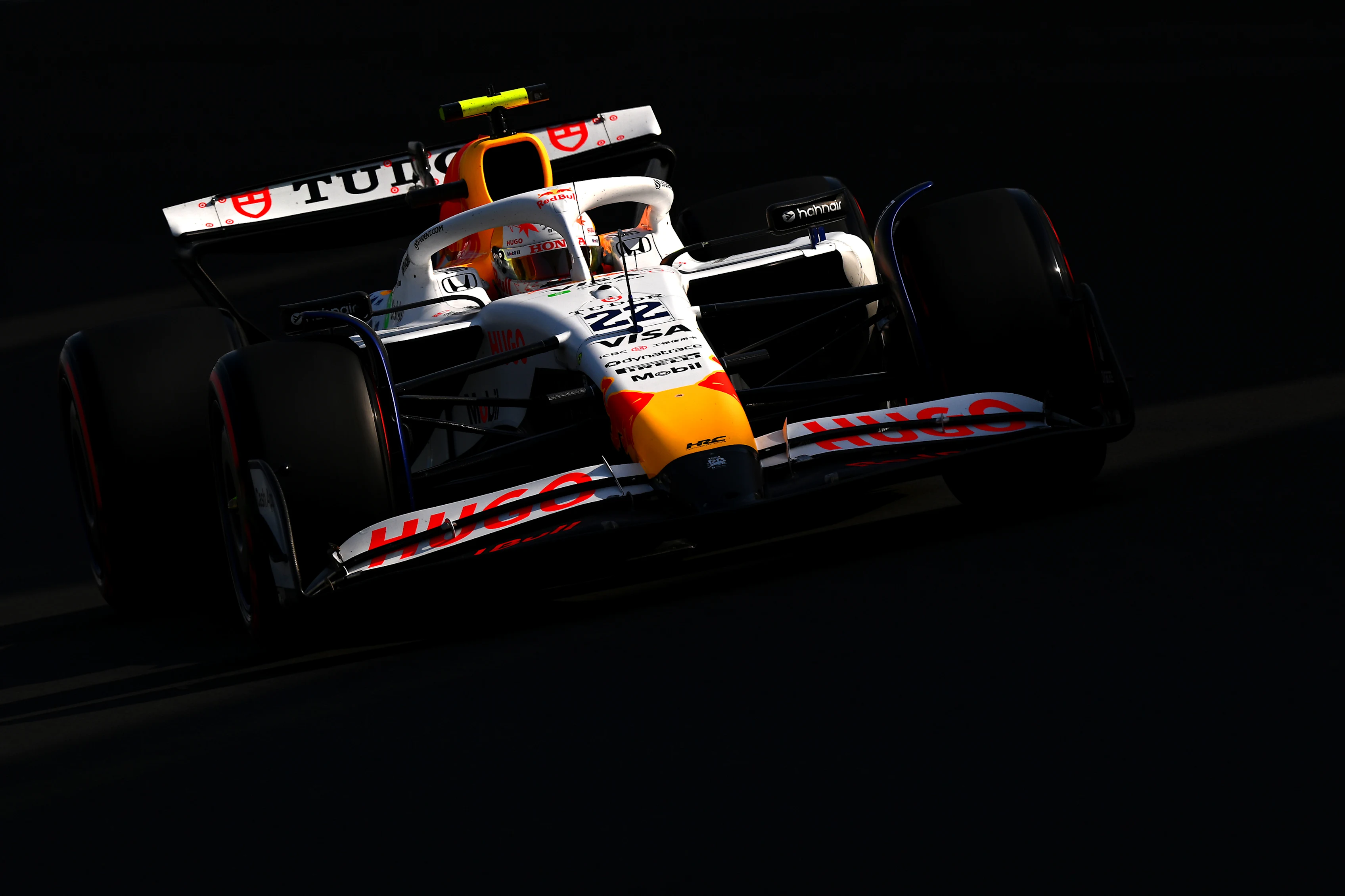 SHANGHAI, CHINA - MARCH 22: Yuki Tsunoda of Japan driving the (22) Visa Cash App Racing Bulls VCARB