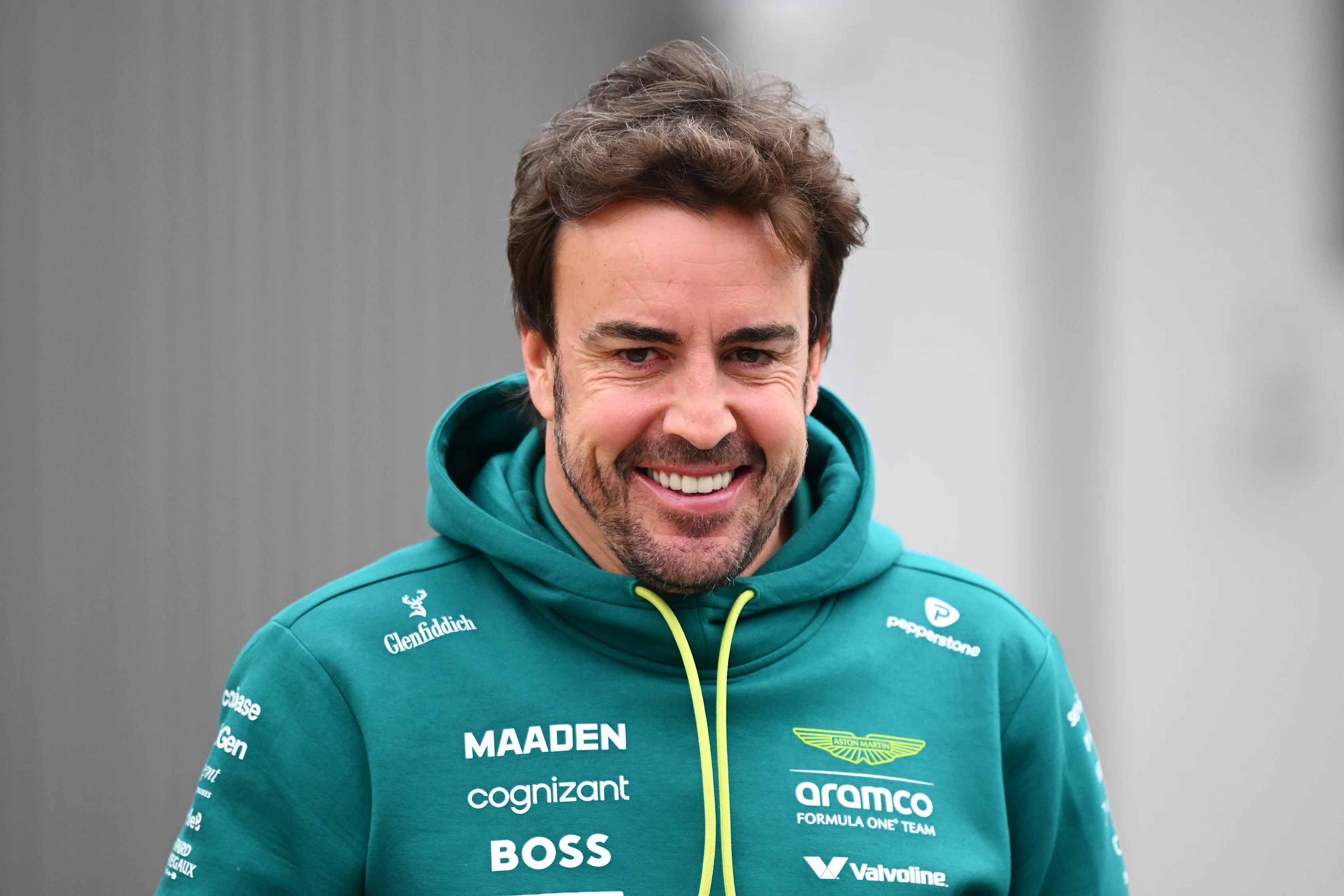 SUZUKA, JAPAN - APRIL 06: Fernando Alonso of Spain and Aston Martin F1 Team looks on prior to the F1 Grand Prix of Japan at Suzuka Circuit on April 06, 2025 in Suzuka, Japan. (Photo by Clive Mason/Getty Images)