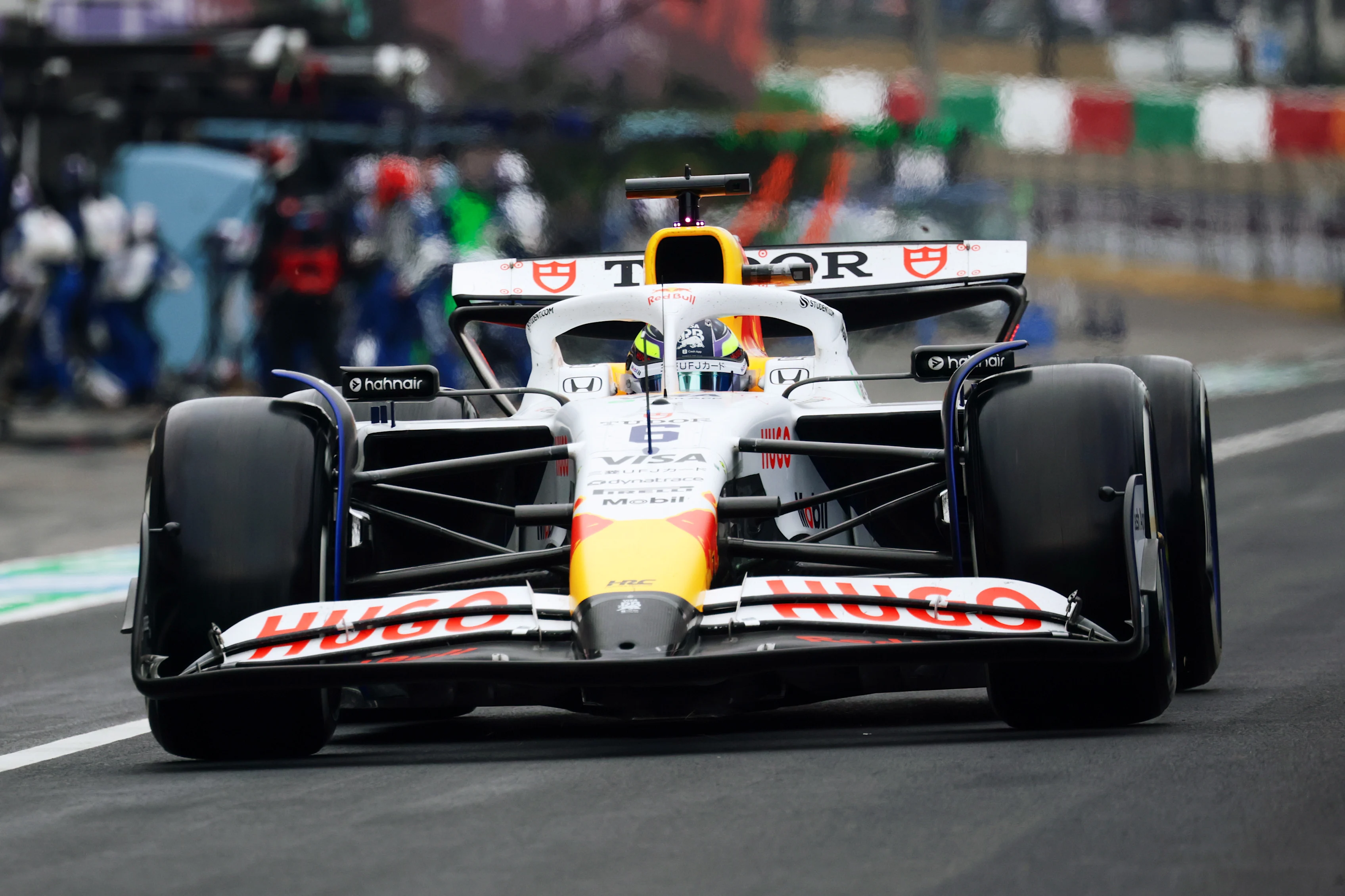 SUZUKA, JAPAN - APRIL 06: Isack Hadjar of France driving the (6) Visa Cash App Racing Bulls VCARB 02 in the Pitlane during the F1 Grand Prix of Japan at Suzuka Circuit on April 06, 2025 in Suzuka, Japan. (Photo by Mark Thompson/Getty Images)