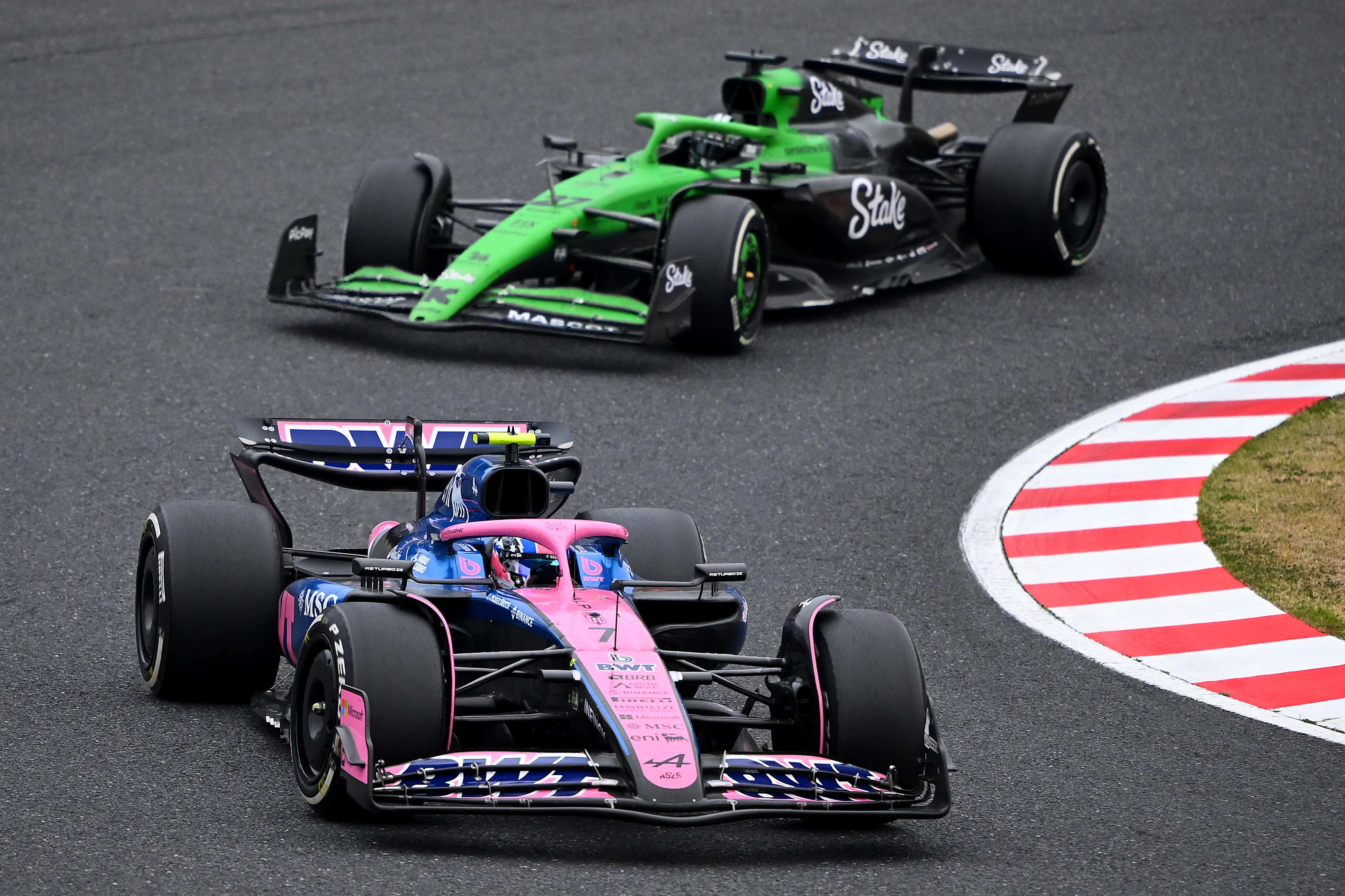 SUZUKA, JAPAN - APRIL 06: Pierre Gasly of France driving the (10) Alpine F1 A525 Renault on track
