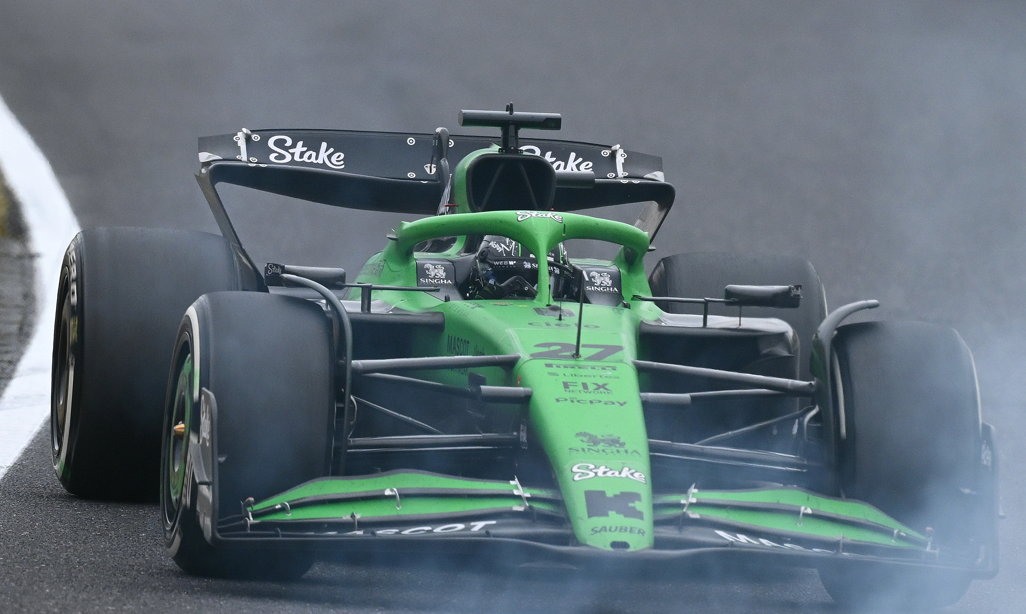 SUZUKA, JAPAN - APRIL 06: Nico Hulkenberg of Germany driving the (27) Kick Sauber C45 Ferrari on