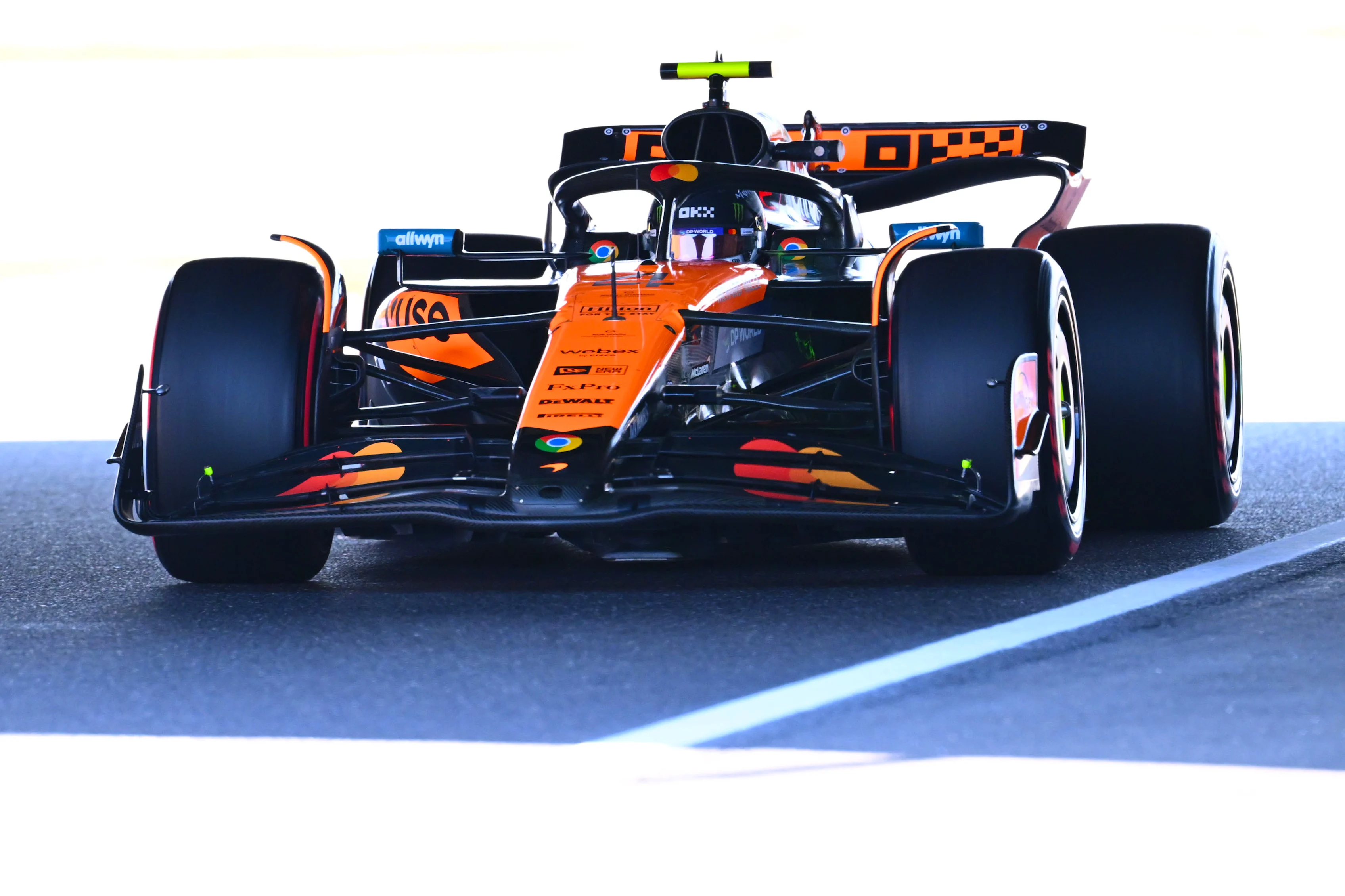 SUZUKA, JAPAN - APRIL 04: Lando Norris of Great Britain driving the (4) McLaren MCL39 Mercedes on track during practice ahead of the F1 Grand Prix of Japan at Suzuka Circuit on April 04, 2025 in Suzuka, Japan. (Photo by Mark Sutton - Formula 1/Formula 1 via Getty Images)