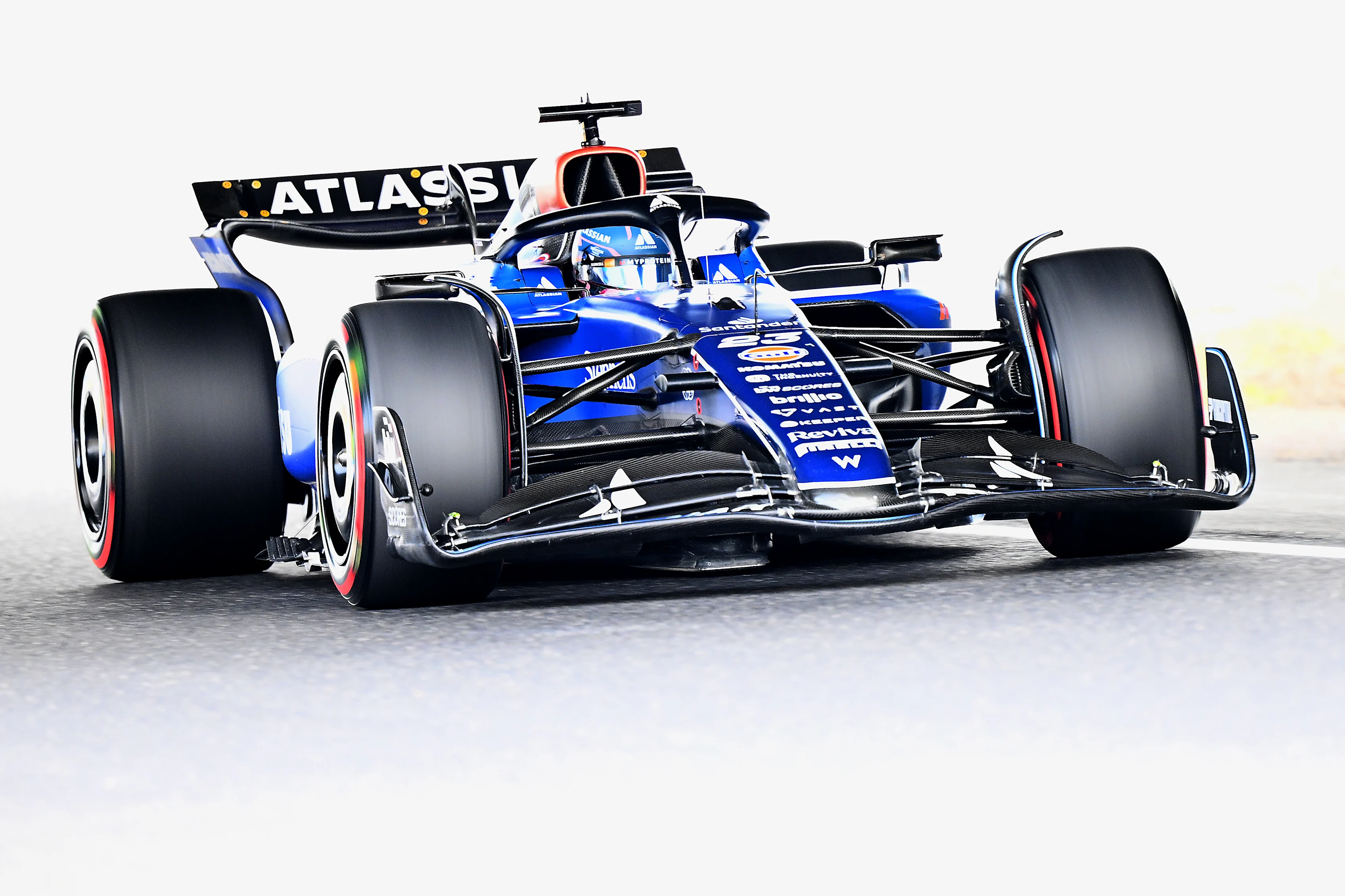 SUZUKA, JAPAN - APRIL 05: Alexander Albon of Thailand driving the (23) Williams FW47 Mercedes on track during qualifying ahead of the F1 Grand Prix of Japan at Suzuka Circuit on April 05, 2025 in Suzuka, Japan. (Photo by Clive Mason/Getty Images)
