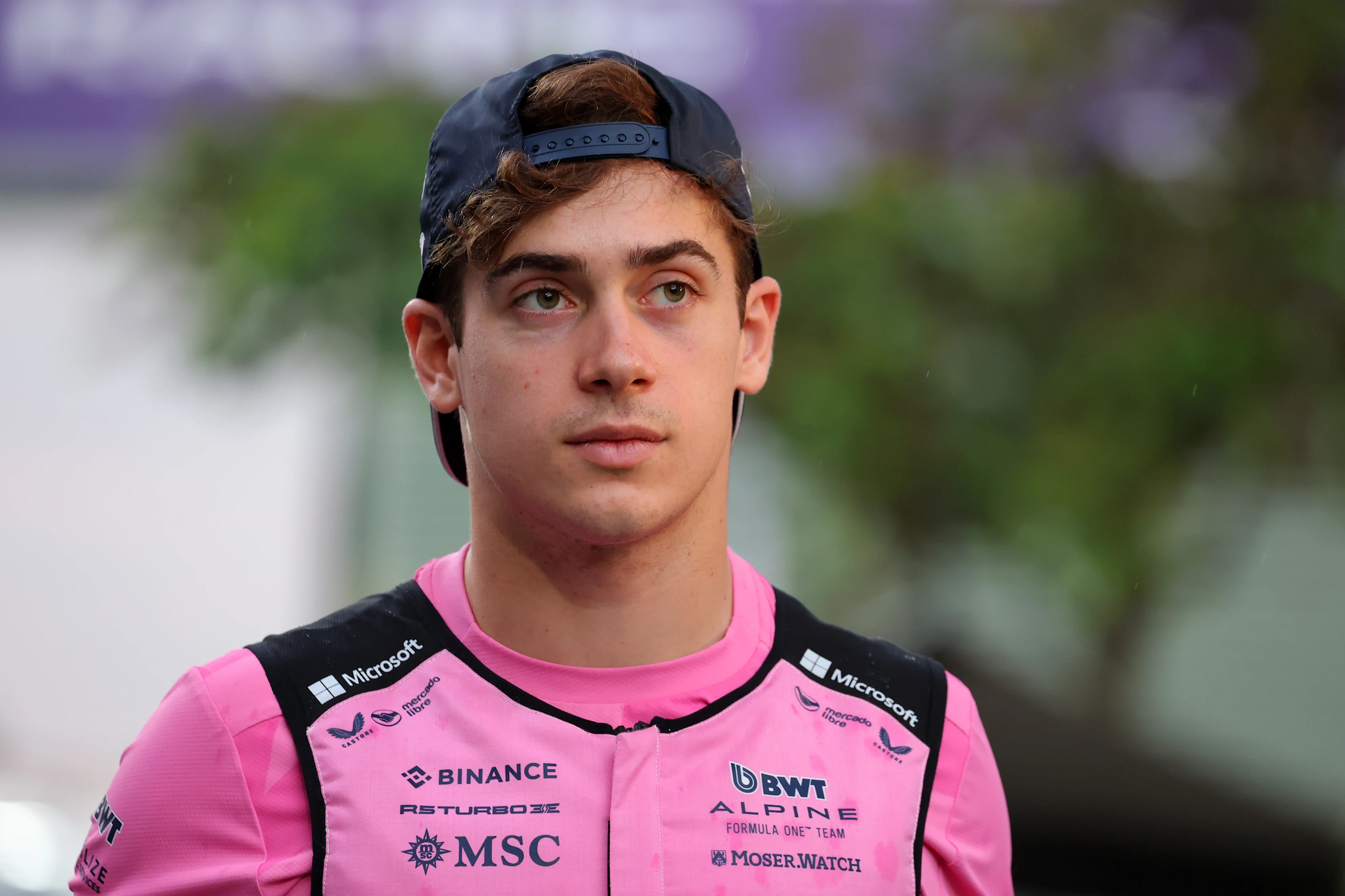 SINGAPORE, SINGAPORE - OCTOBER 05: Franco Colapinto of Argentina and Alpine F1 looks on prior to