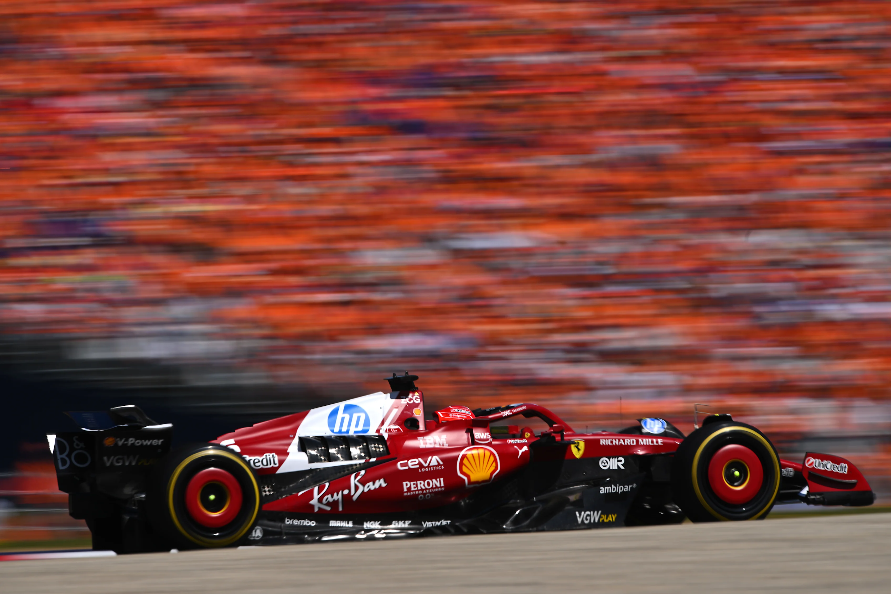 SPIELBERG, AUSTRIA - JUNE 29: Charles Leclerc of Monaco driving the (16) Scuderia Ferrari SF-25 on