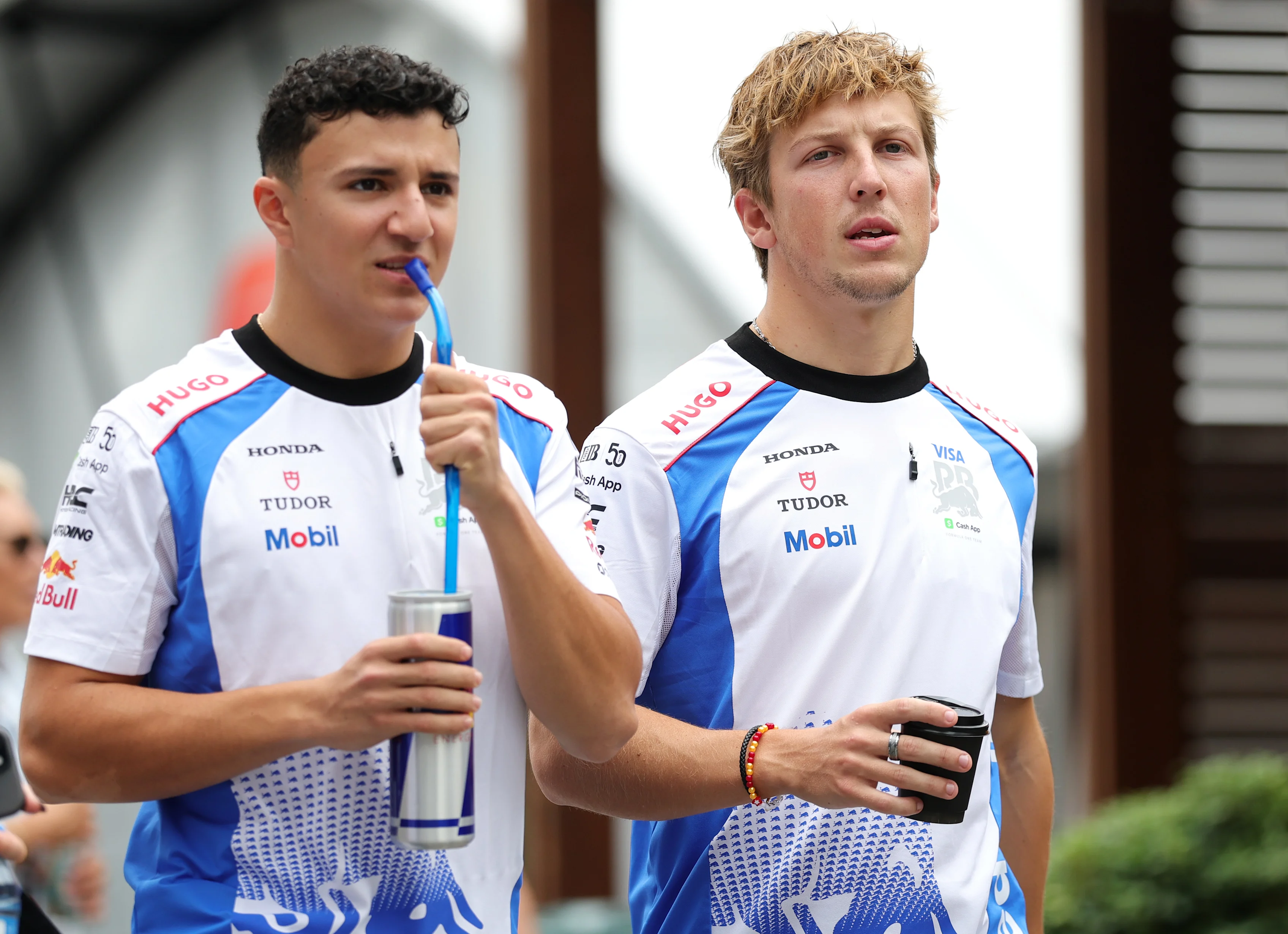 BAKU, AZERBAIJAN - SEPTEMBER 19: Isack Hadjar of France and Visa Cash App Racing Bulls and Liam