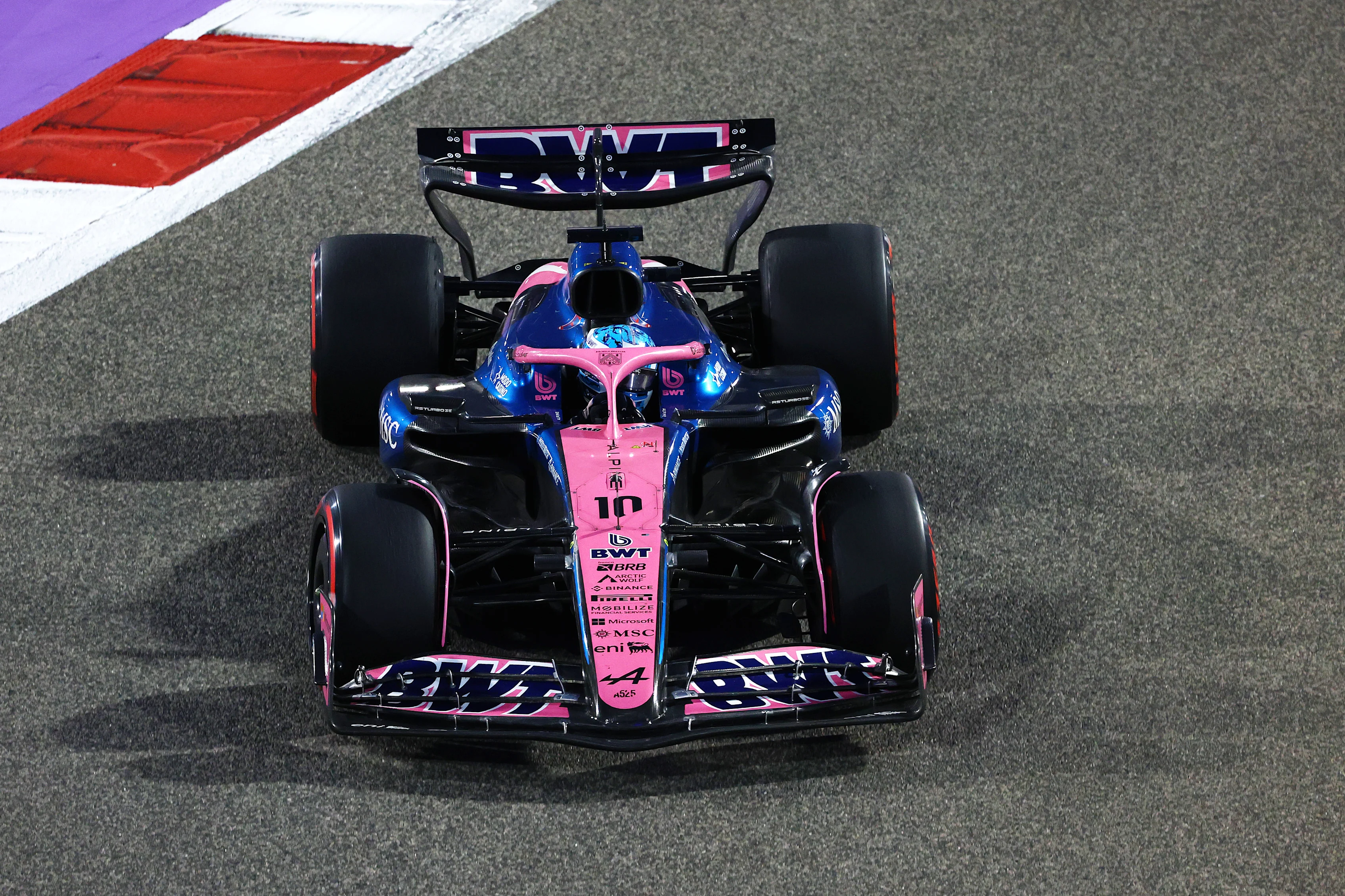 BAHRAIN, BAHRAIN - APRIL 13: Pierre Gasly of France driving the (10) Alpine F1 A525 Renault on