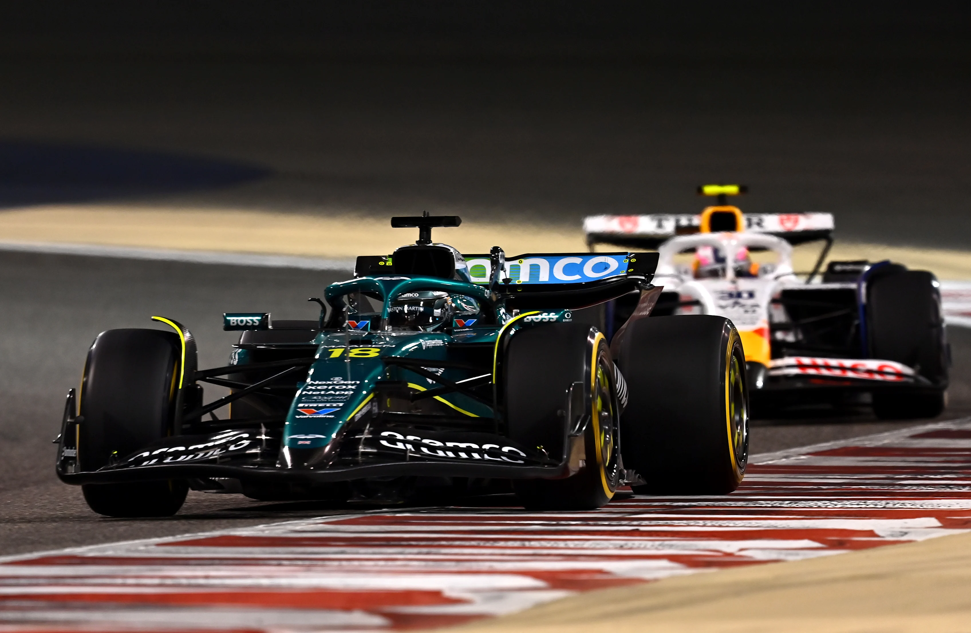 BAHRAIN, BAHRAIN - APRIL 13: Lance Stroll of Canada driving the (18) Aston Martin F1 Team AMR25