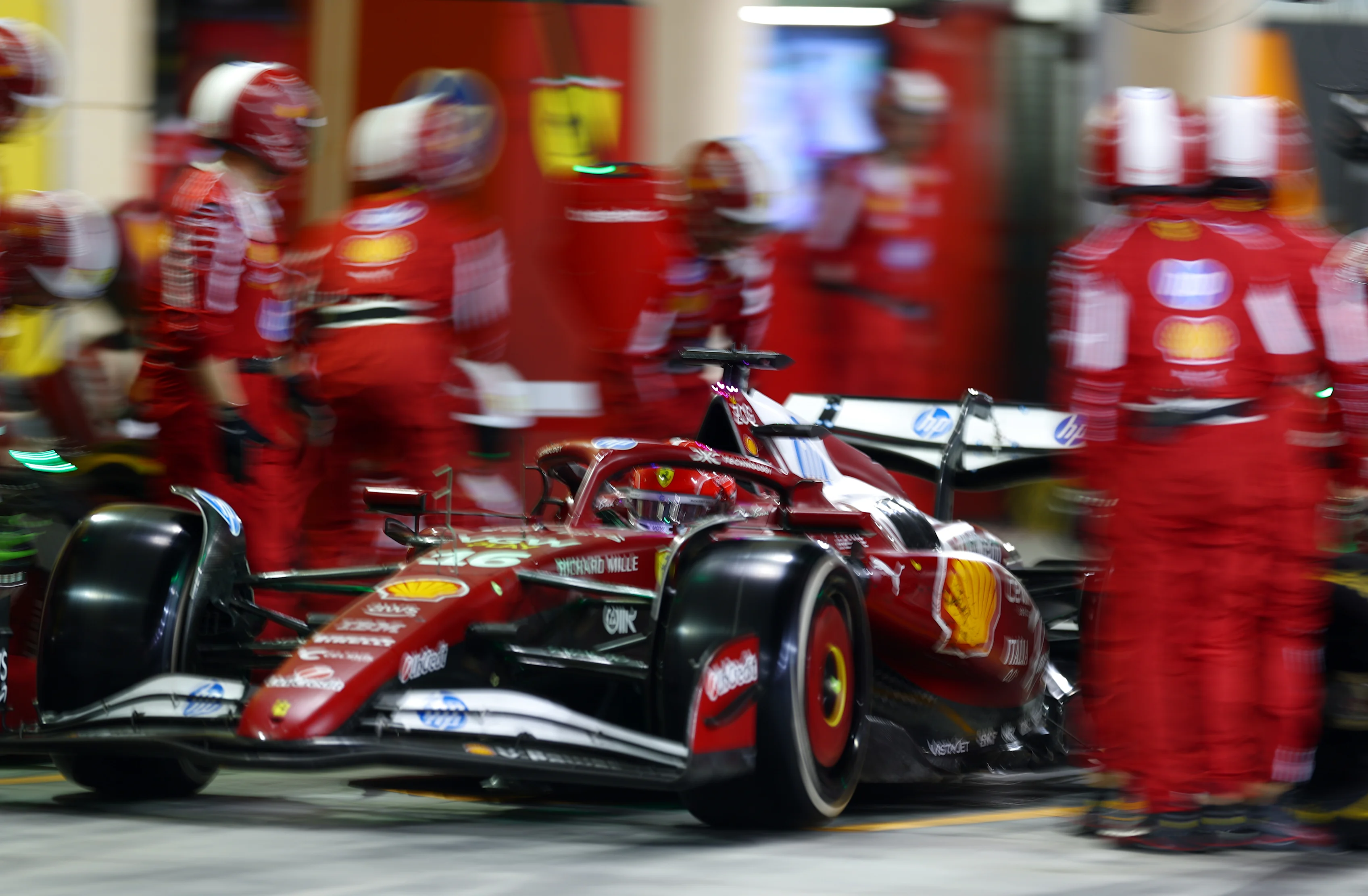 BAHRAIN, BAHRAIN - APRIL 13: Charles Leclerc of Monaco driving the (16) Scuderia Ferrari SF-25