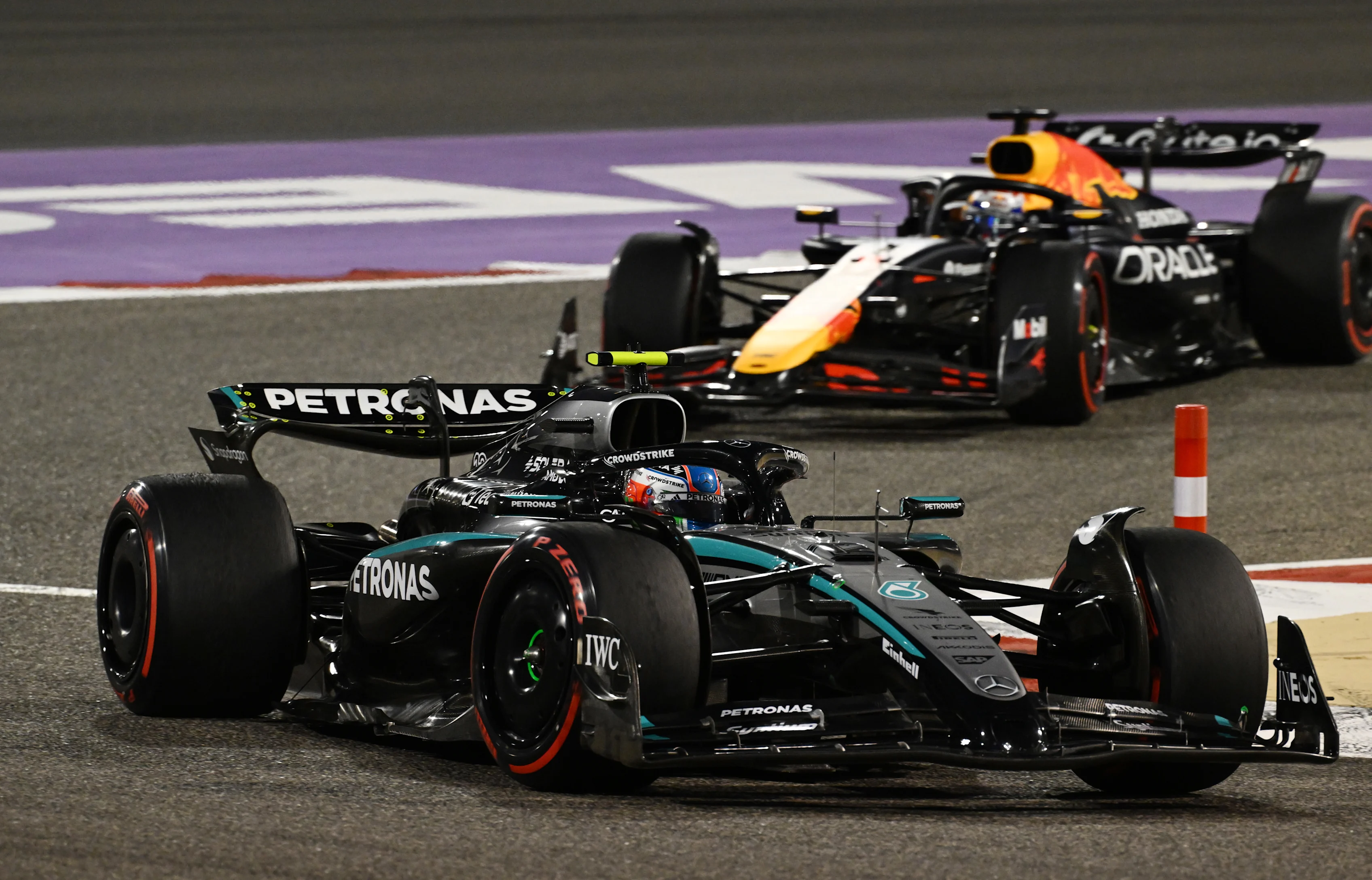 BAHRAIN, BAHRAIN - APRIL 13: Andrea Kimi Antonelli of Italy driving the (12) Mercedes AMG Petronas