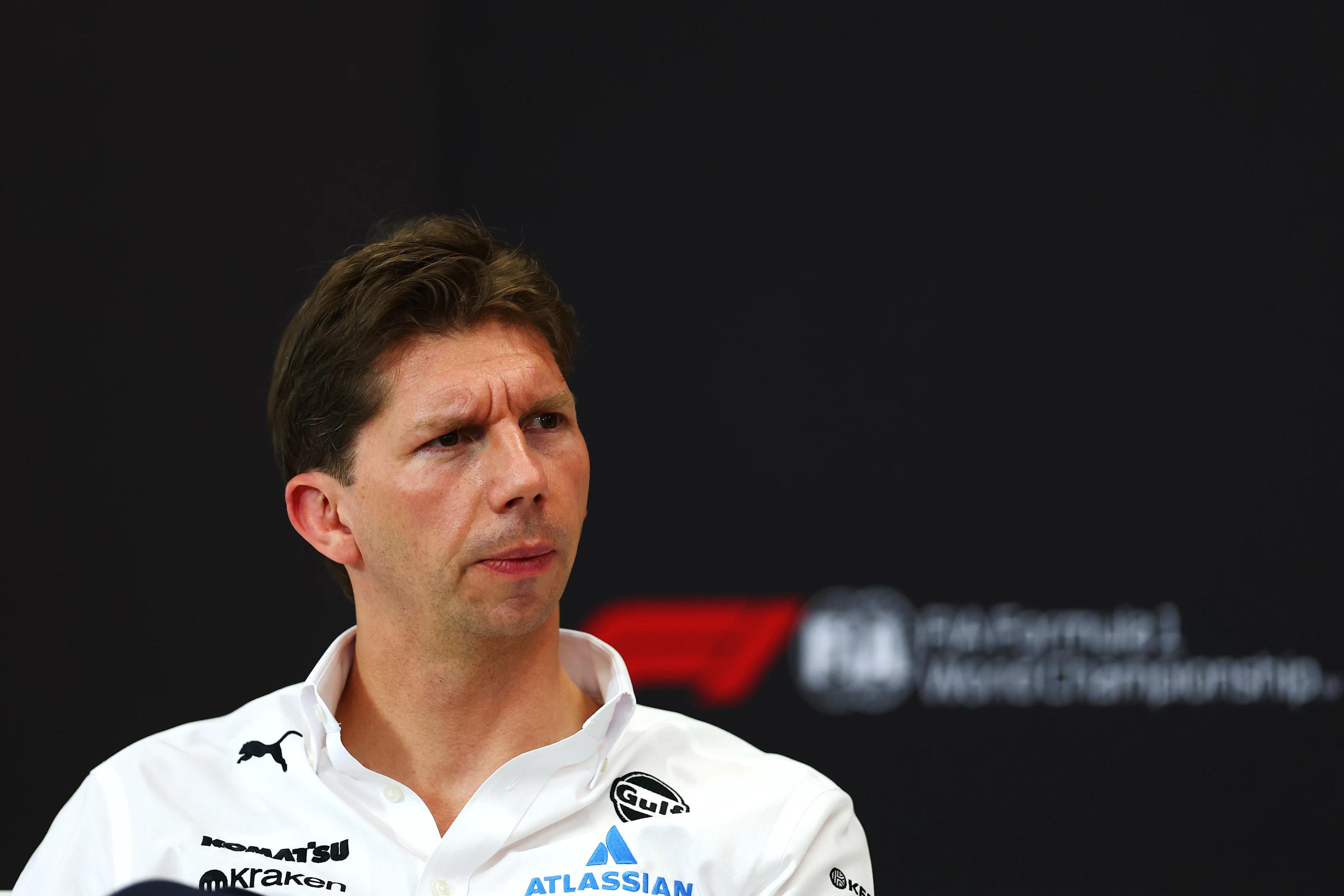 BAHRAIN, BAHRAIN - APRIL 11: James Vowles, Team Principal of Williams looks on in the Team