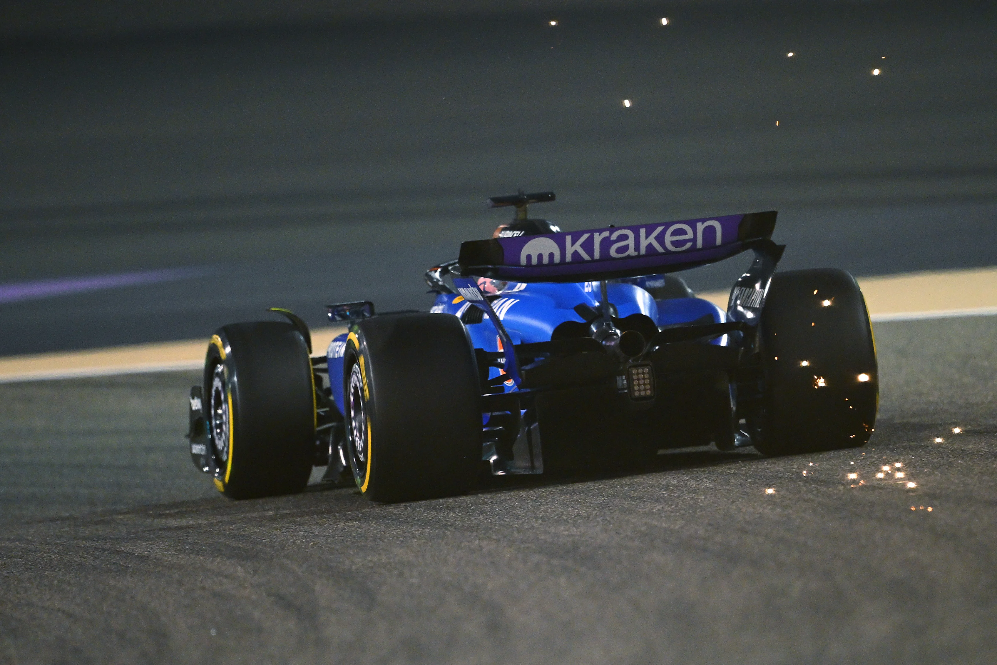 BAHRAIN, BAHRAIN - APRIL 11: Alexander Albon of Thailand driving the (23) Williams FW47 Mercedes on