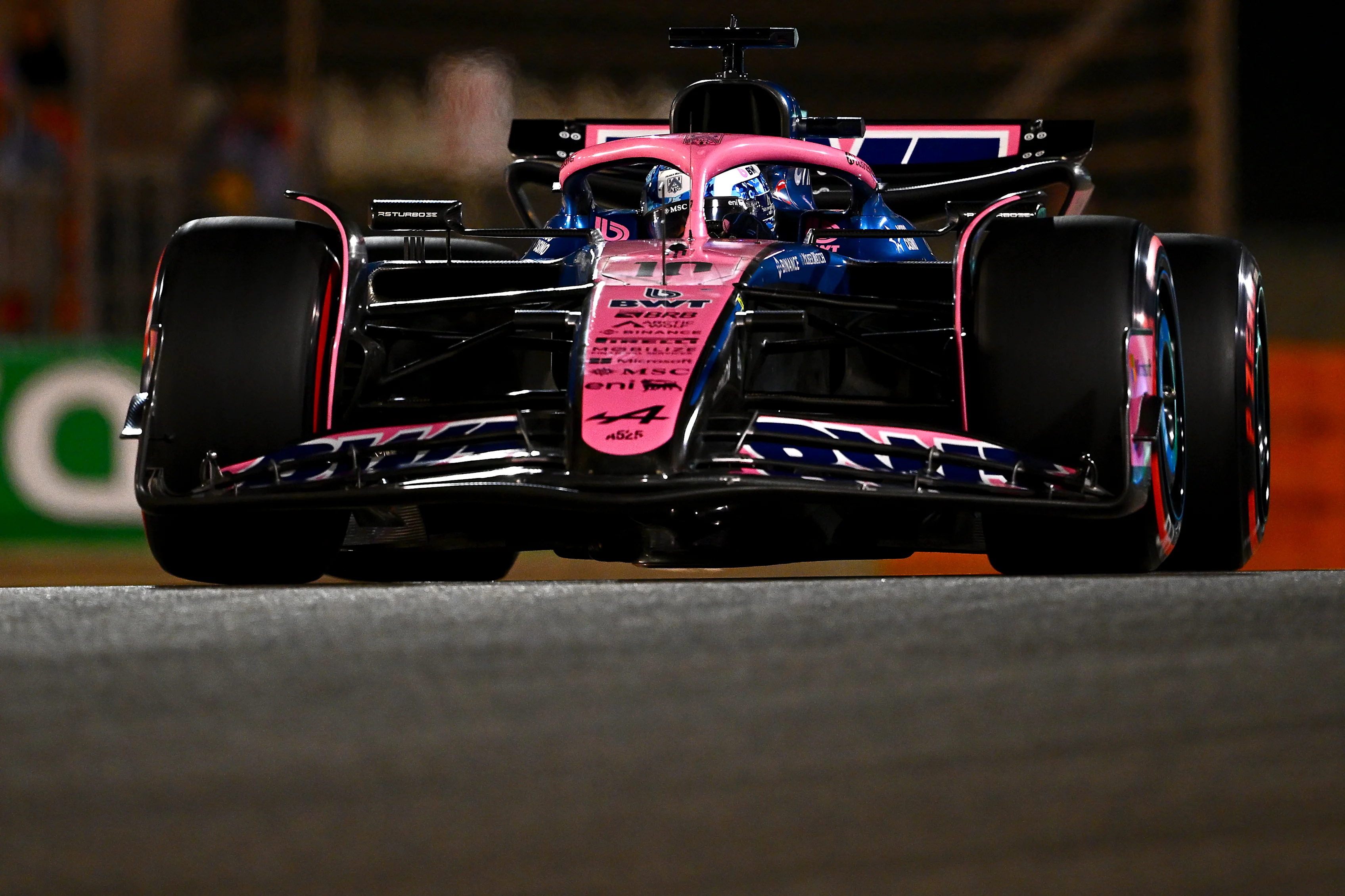 BAHRAIN, BAHRAIN - APRIL 12: Pierre Gasly of France driving the (10) Alpine F1 A525 Renault on track during qualifying ahead of the F1 Grand Prix of Bahrain at Bahrain International Circuit on April 12, 2025 in Bahrain, Bahrain. (Photo by Clive Mason/Getty Images)