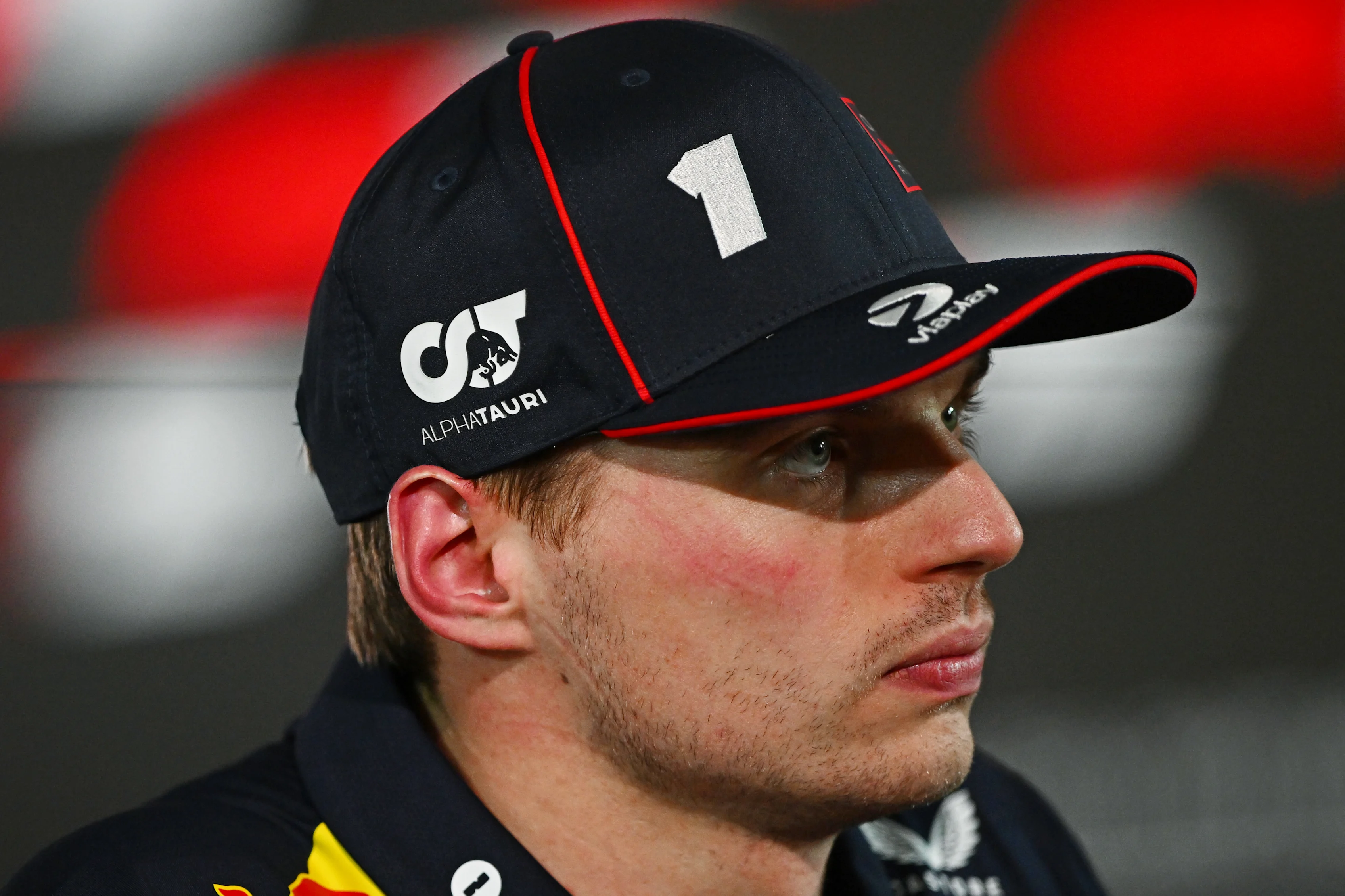 BAHRAIN, BAHRAIN - APRIL 12: Seventh placed qualifier Max Verstappen of the Netherlands and Oracle