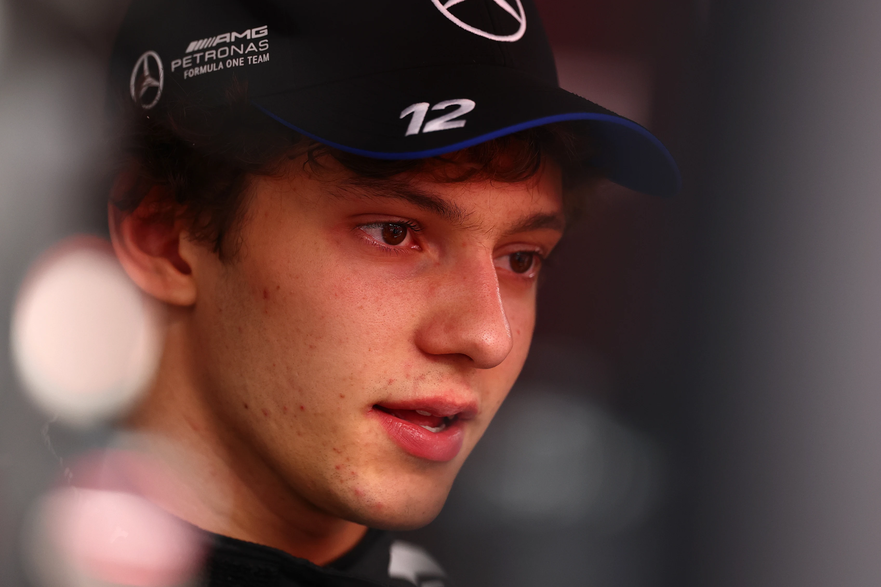 SPA, BELGIUM - JULY 26: Eighteenth placed qualifier Andrea Kimi Antonelli of Italy and Mercedes AMG