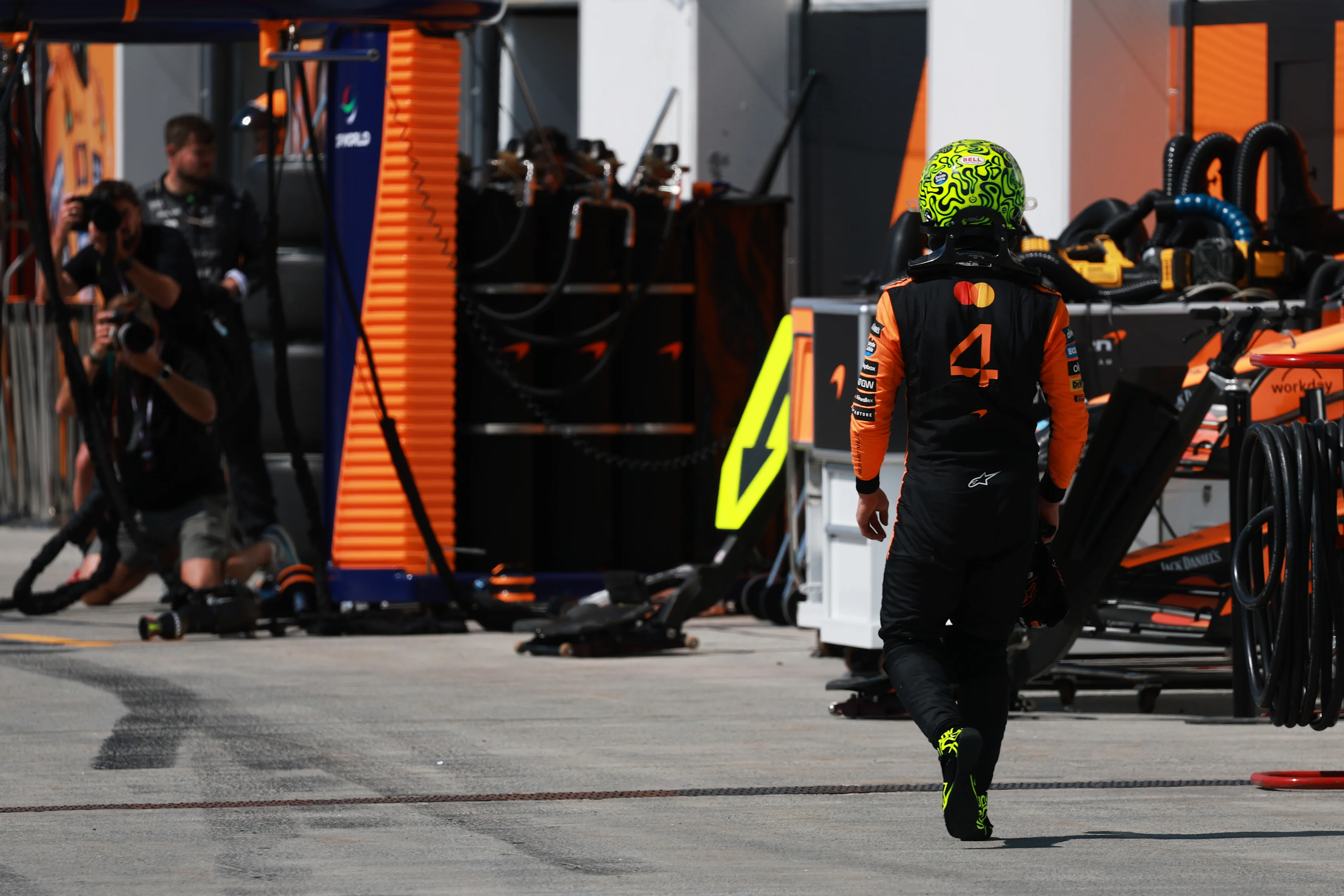 MONTREAL, QUEBEC - JUNE 15: Lando Norris of Great Britain and McLaren walks away after a crash
