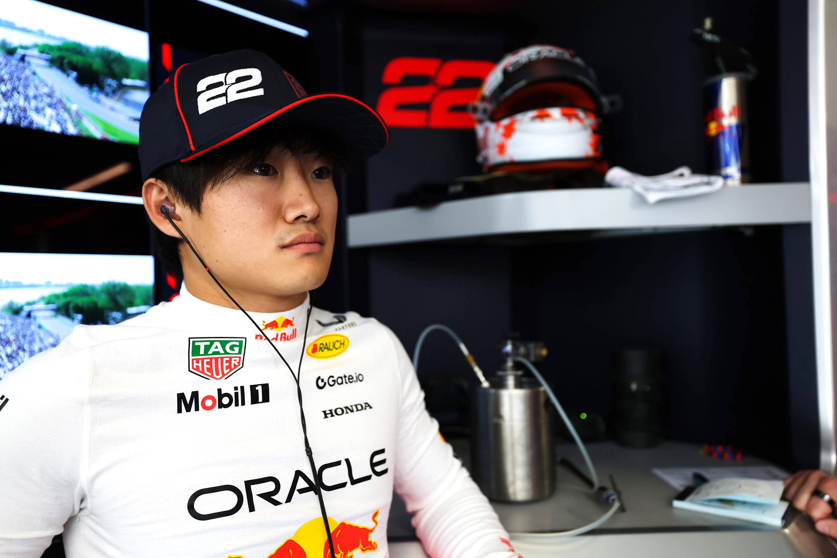 MONTREAL, QUEBEC - JUNE 13: Yuki Tsunoda of Japan and Oracle Red Bull Racing looks on during practice ahead of the F1 Grand Prix of Canada at Circuit Gilles-Villeneuve on June 13, 2025 in Montreal, Quebec. (Photo by Mark Thompson/Getty Images)
