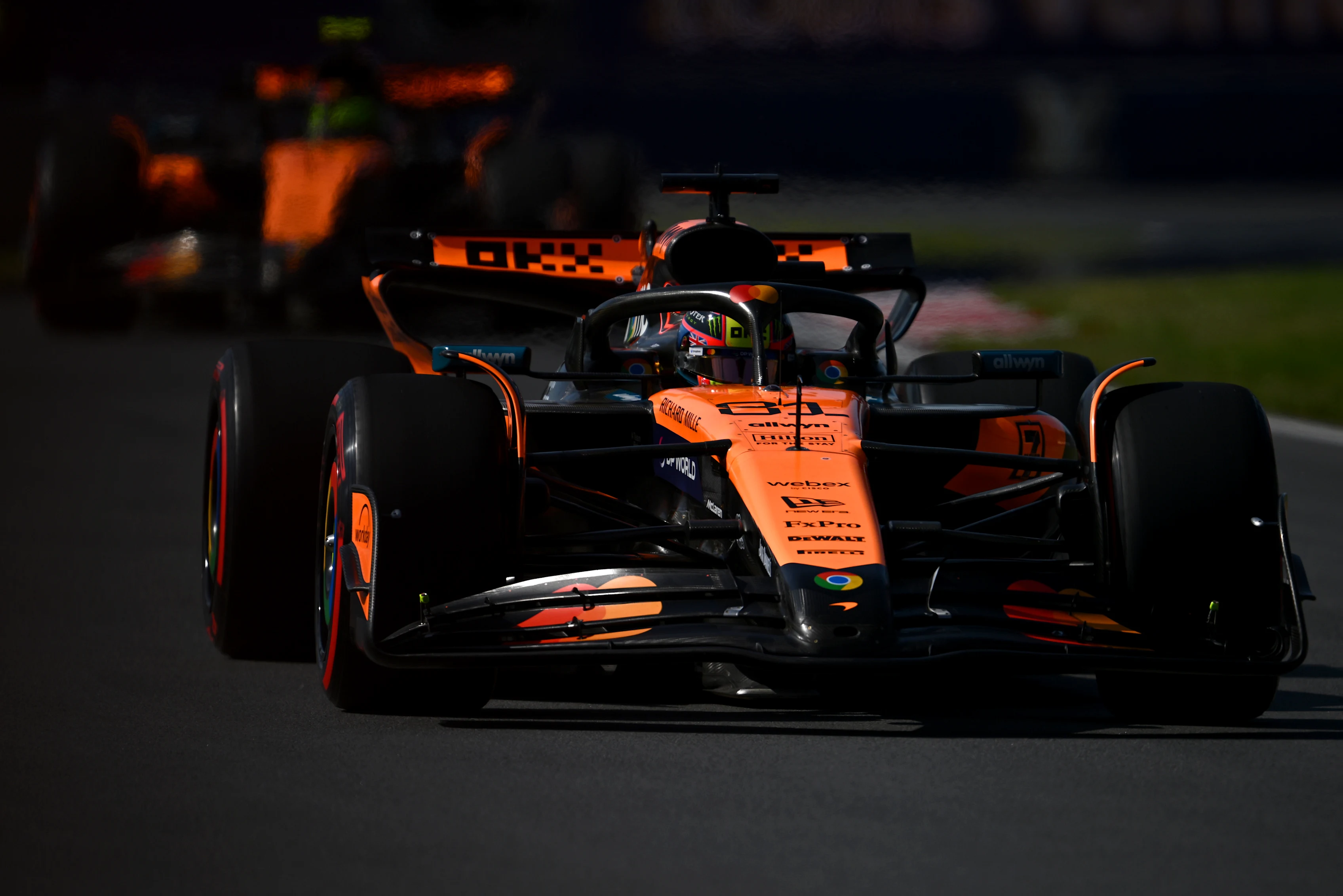 MONTREAL, QUEBEC - JUNE 14: Oscar Piastri of Australia driving the (81) McLaren MCL39 Mercedes