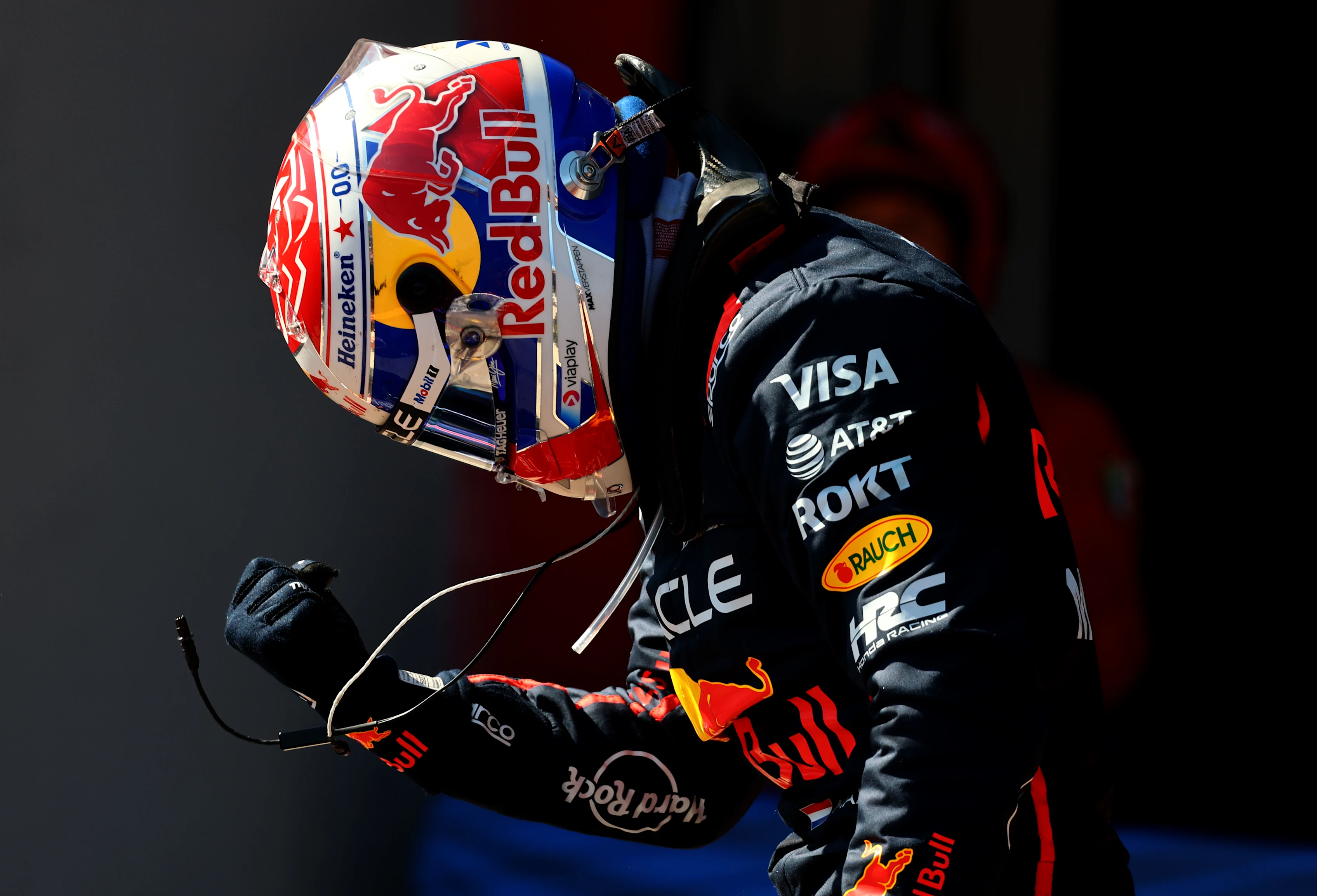 IMOLA, ITALY - MAY 18: Race winner Max Verstappen of the Netherlands and Oracle Red Bull Racing