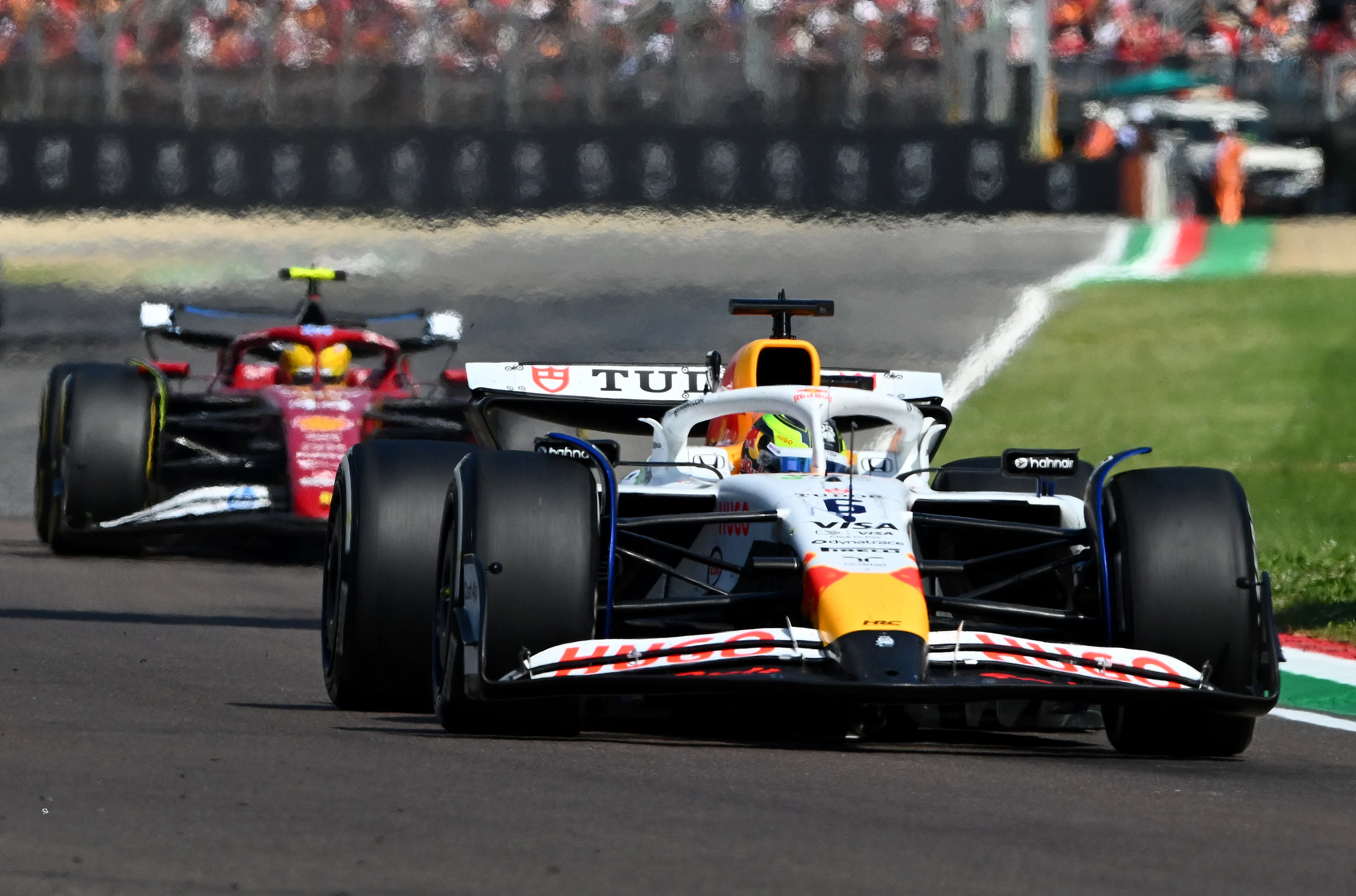 IMOLA, ITALY - MAY 18: Isack Hadjar of France driving the (6) Visa Cash App Racing Bulls VCARB 02