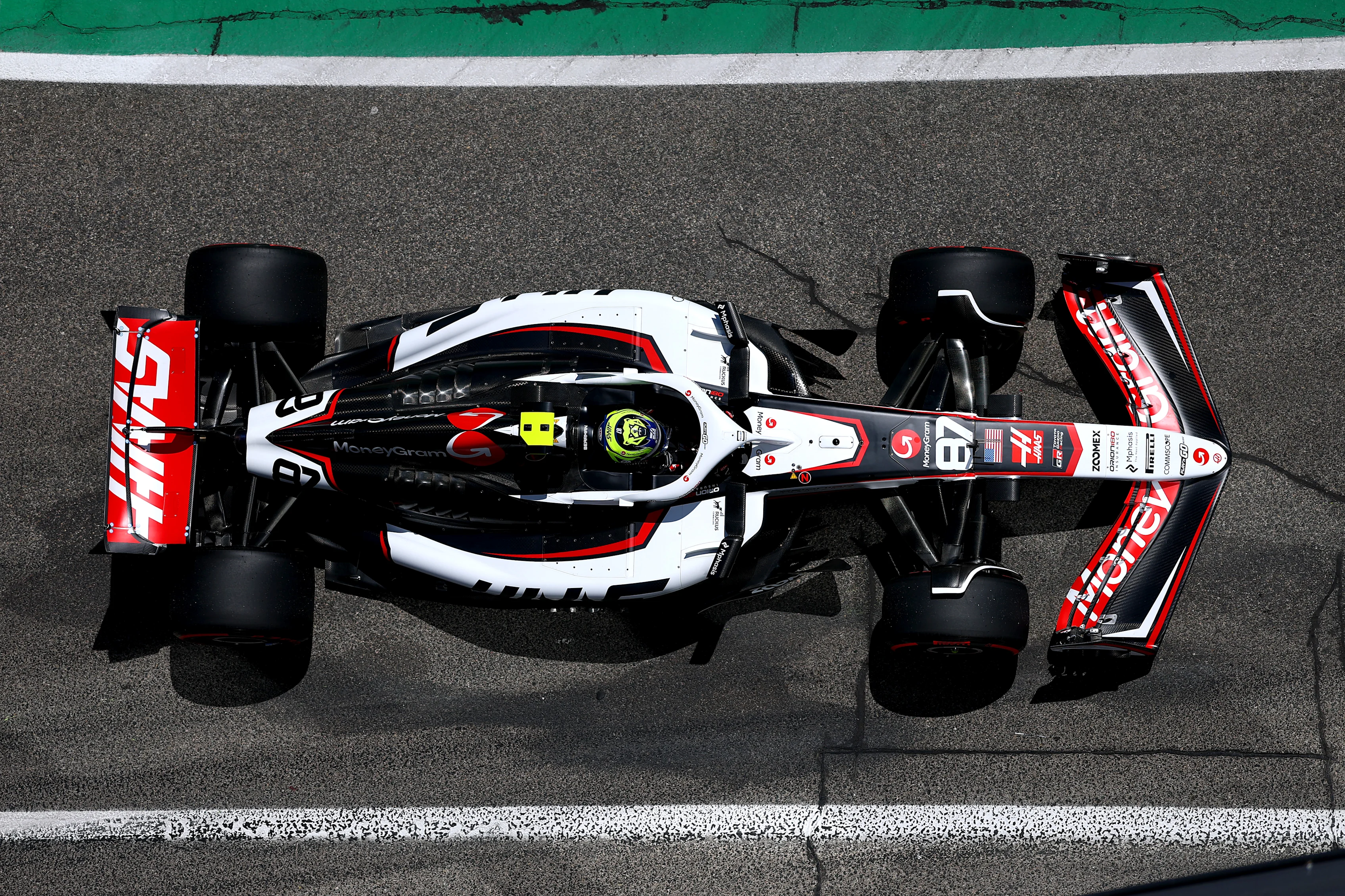 IMOLA, ITALY - MAY 16: Oliver Bearman of Great Britain driving the (87) Haas F1 VF-25 Ferrari in the Pitlane during practice ahead of the F1 Grand Prix of Emilia-Romagna at Autodromo Internazionale Enzo e Dino Ferrari on May 16, 2025 in Imola, Italy. (Photo by Bryn Lennon - Formula 1/Formula 1 via Getty Images)