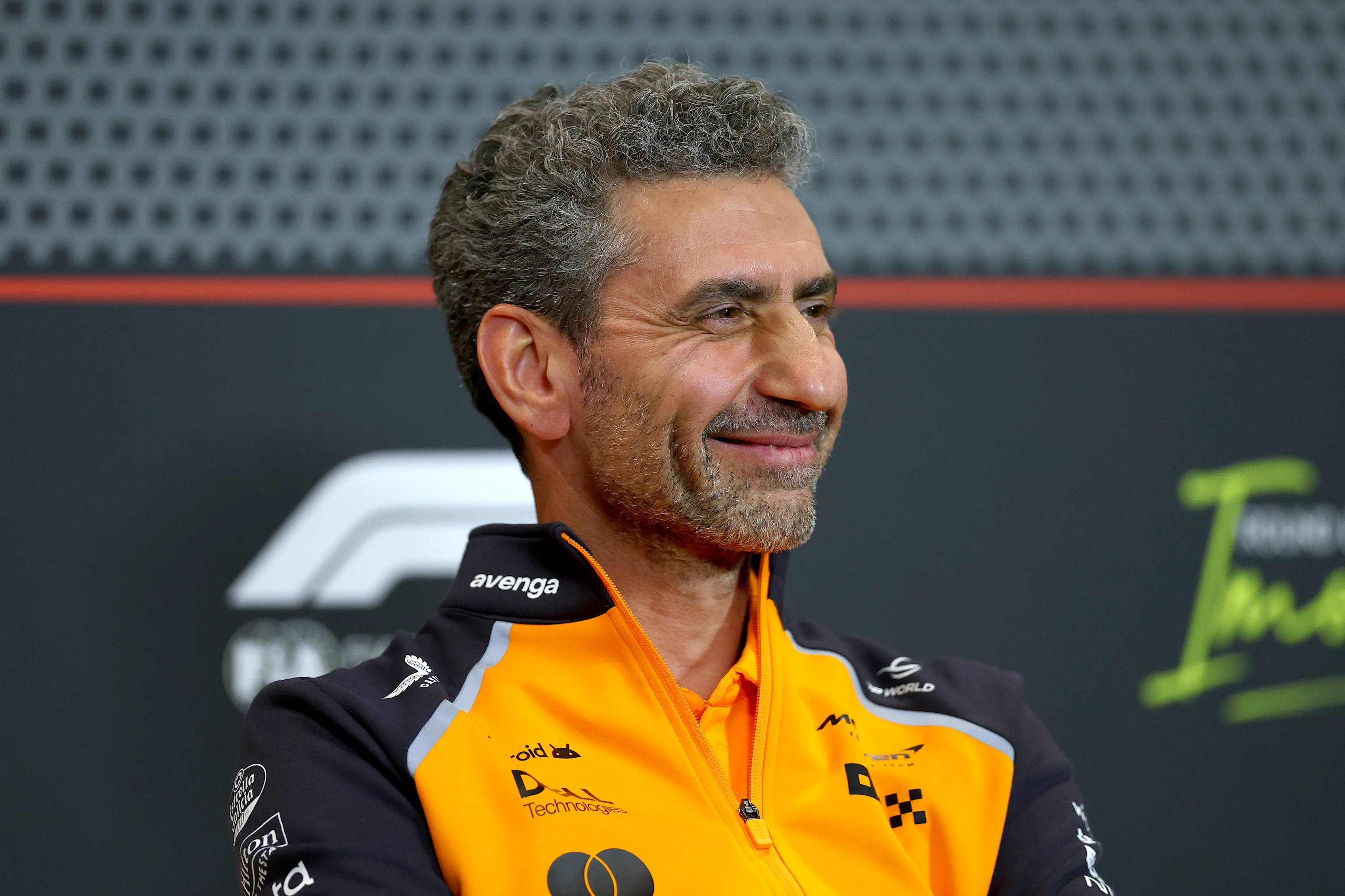 IMOLA, ITALY - MAY 16: Andrea Stella, Team Principal of McLaren in the Team Principals Press Conference during practice ahead of the F1 Grand Prix of Emilia-Romagna at Autodromo Internazionale Enzo e Dino Ferrari on May 16, 2025 in Imola, Italy. (Photo by Bryn Lennon - Formula 1/Formula 1 via Getty Images)