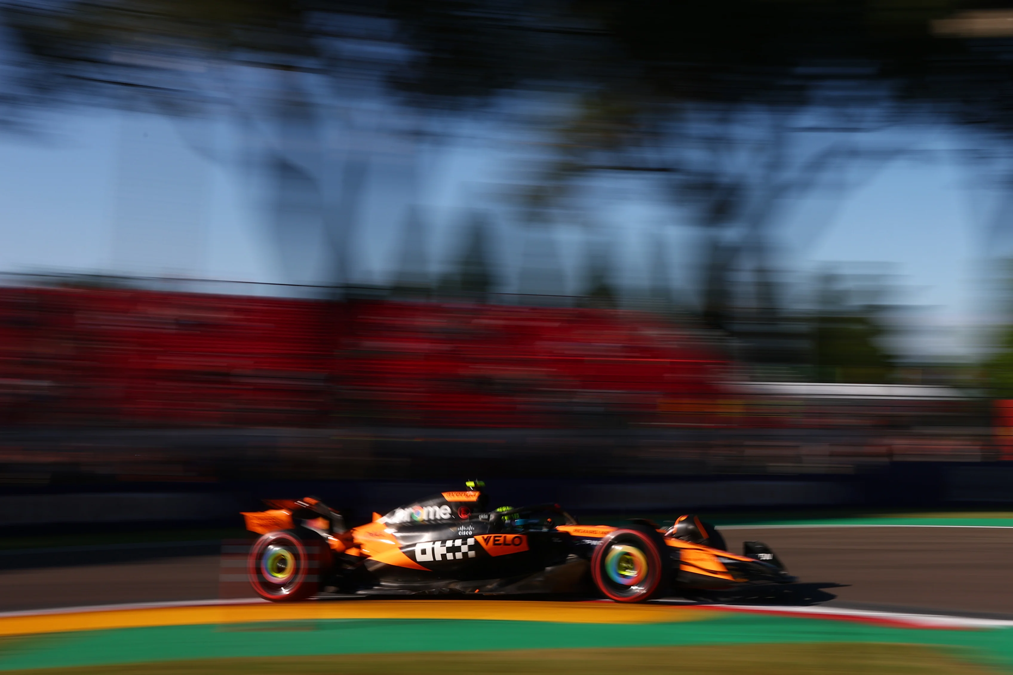 IMOLA, ITALY - MAY 16: Lando Norris of Great Britain driving the (4) McLaren MCL39 Mercedes on
