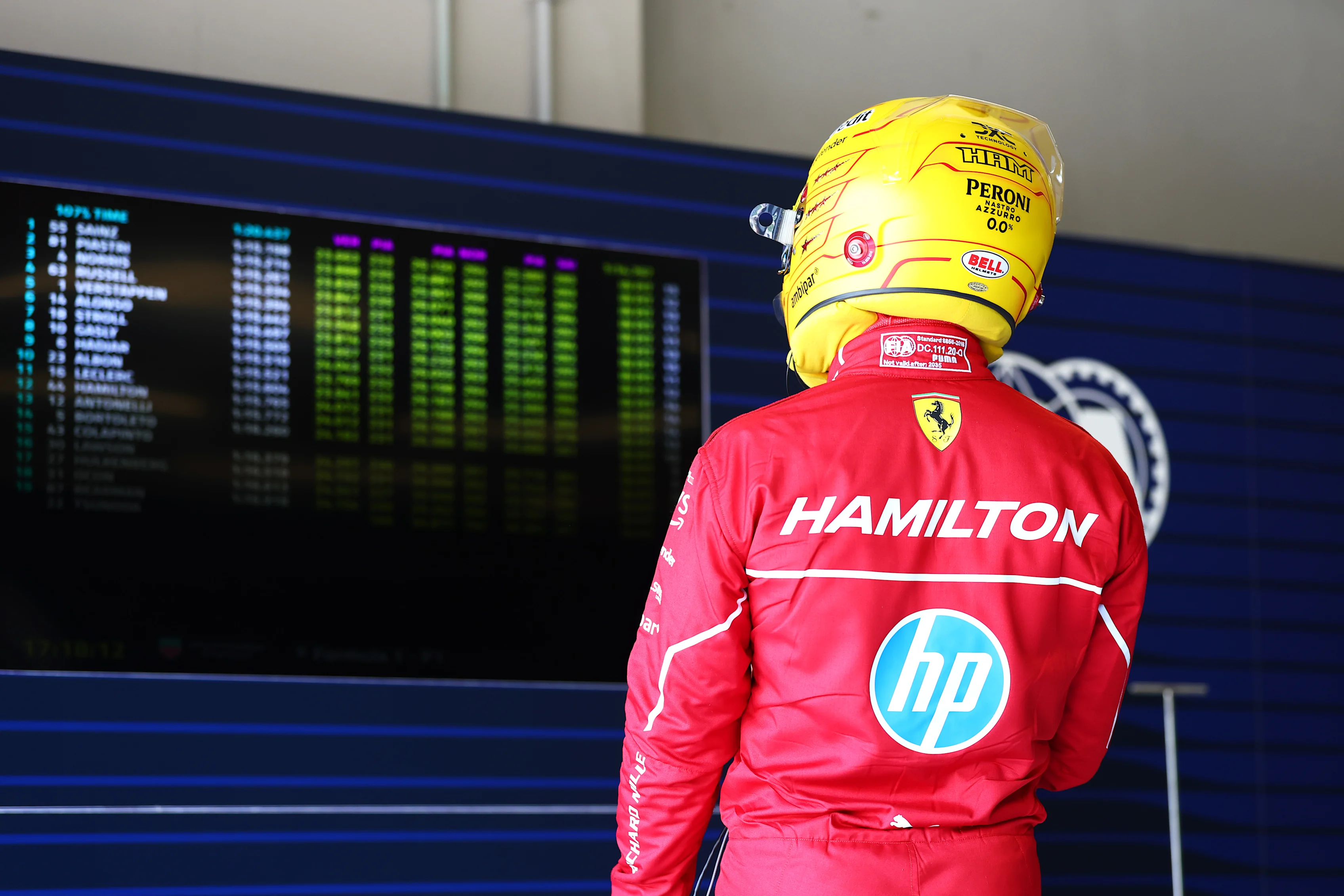 IMOLA, ITALY - MAY 17: Twelfth placed qualifier Lewis Hamilton of Great Britain and Scuderia