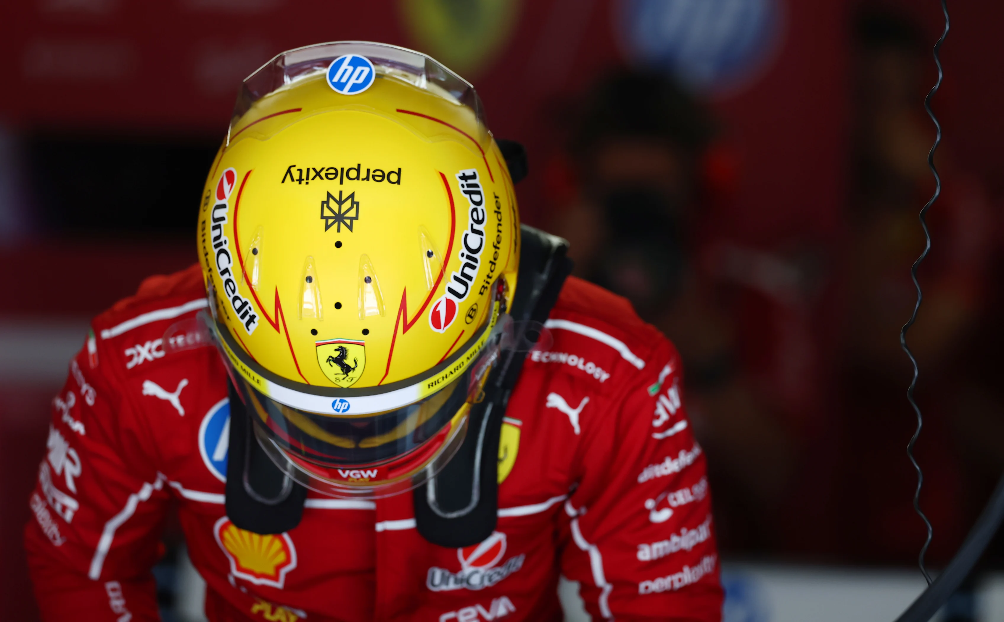 BUDAPEST, HUNGARY - AUGUST 02: Sparks fly behind Charles Leclerc of Monaco driving the (16)