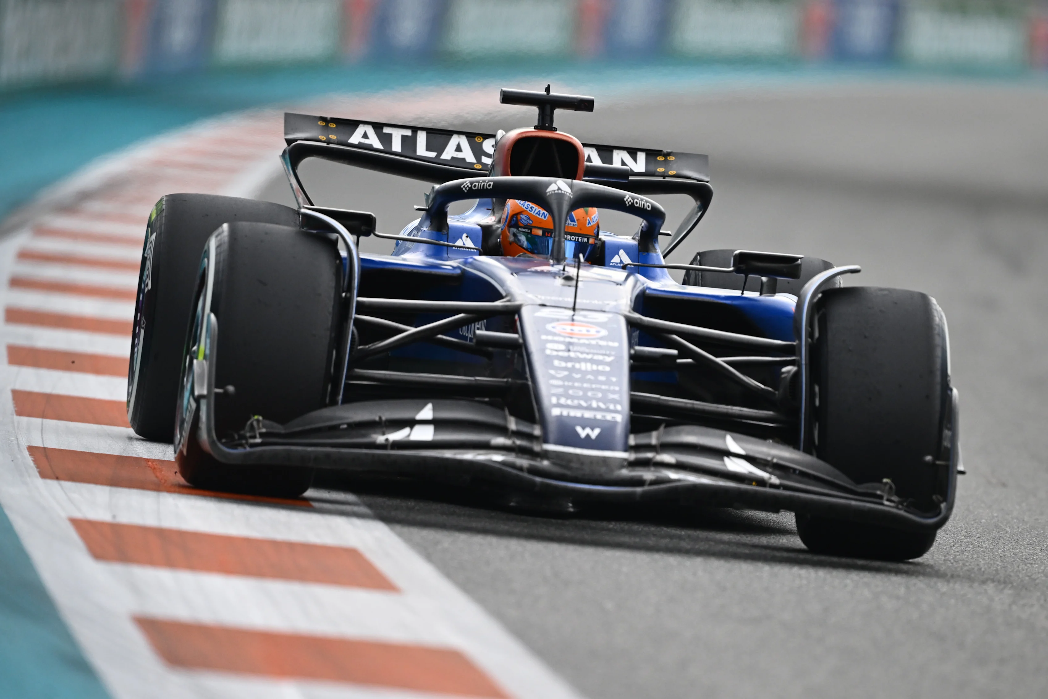 MIAMI, FLORIDA - MAY 04: Alexander Albon of Thailand driving the (23) Williams FW47 Mercedes on